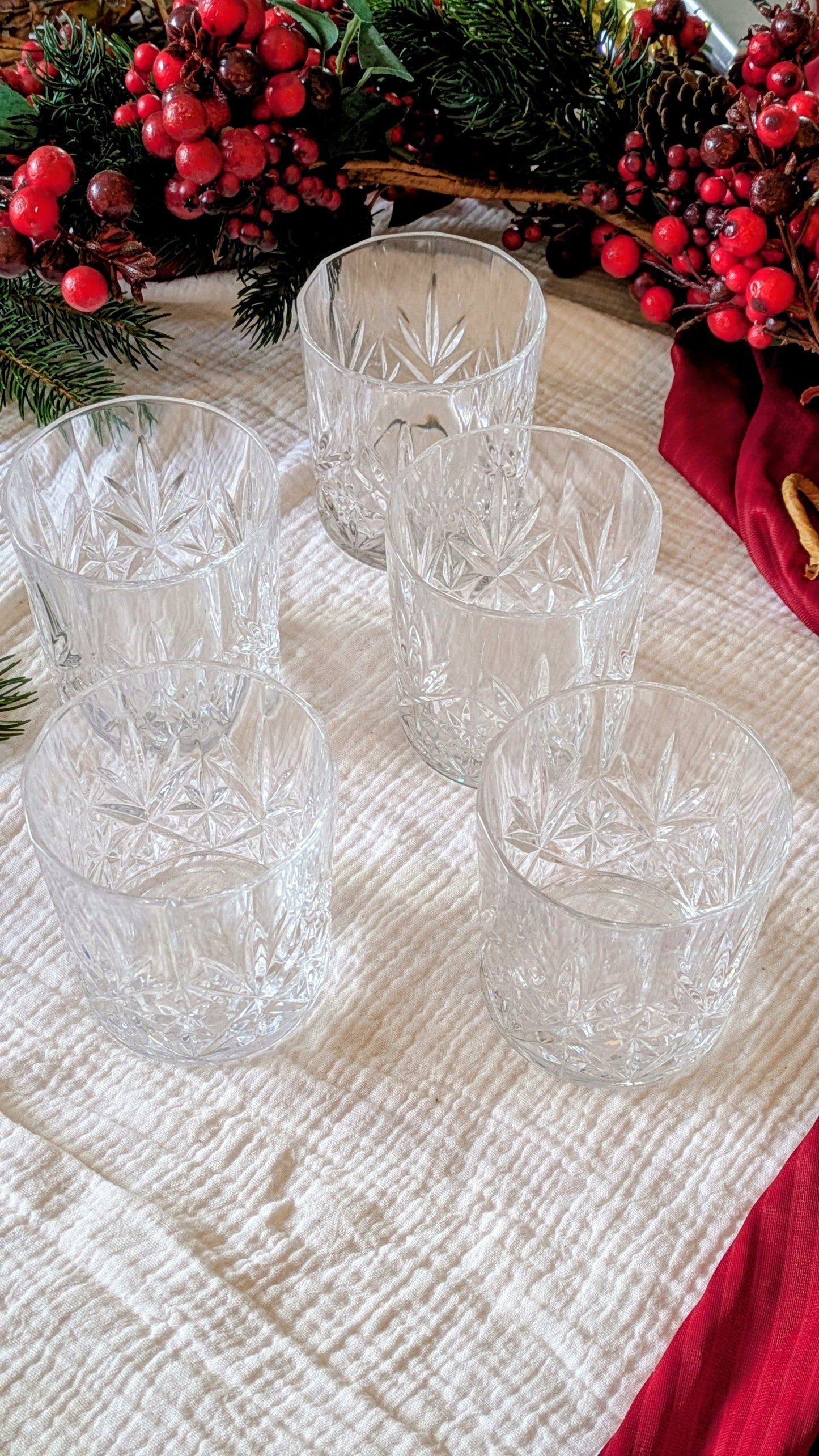 Ensemble de 5 verres à whisky en cristal De Raymonde à Zoé