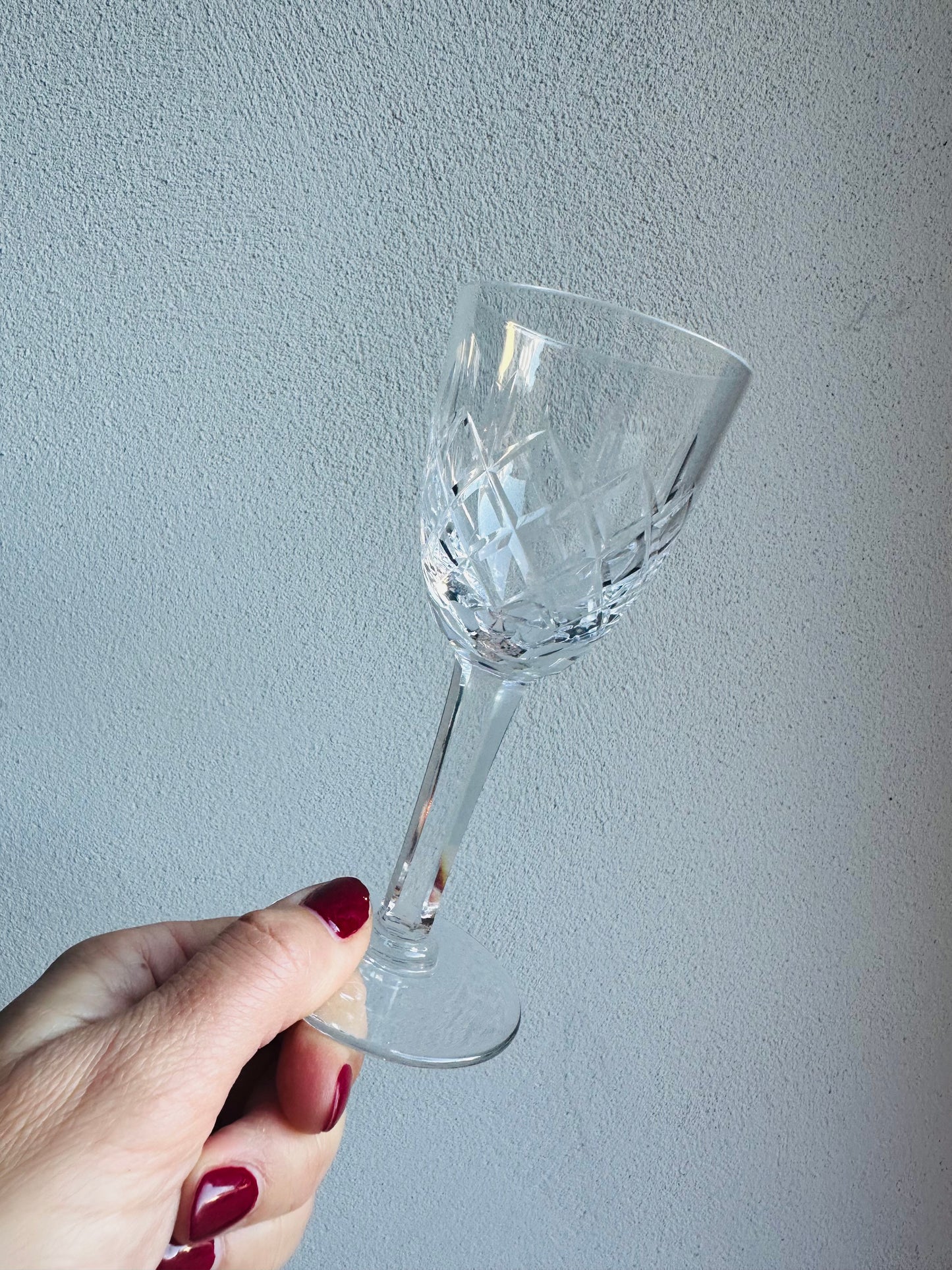 Ensemble de 6 verres à liqueur cristal taillé