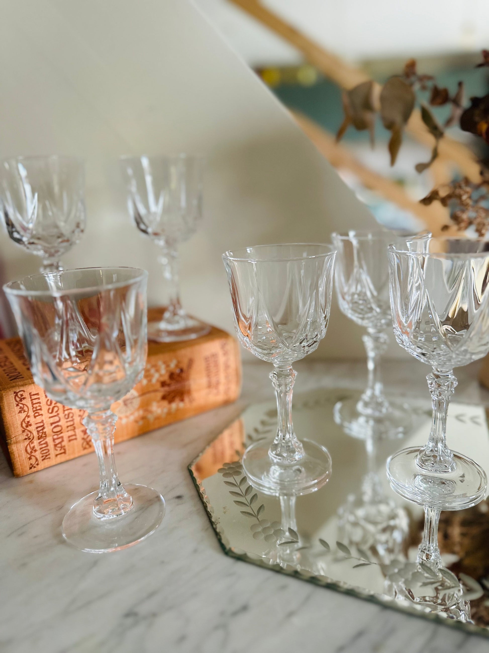 Ensemble de 6 verres à eau ou à vin cristal De Raymonde à Zoé