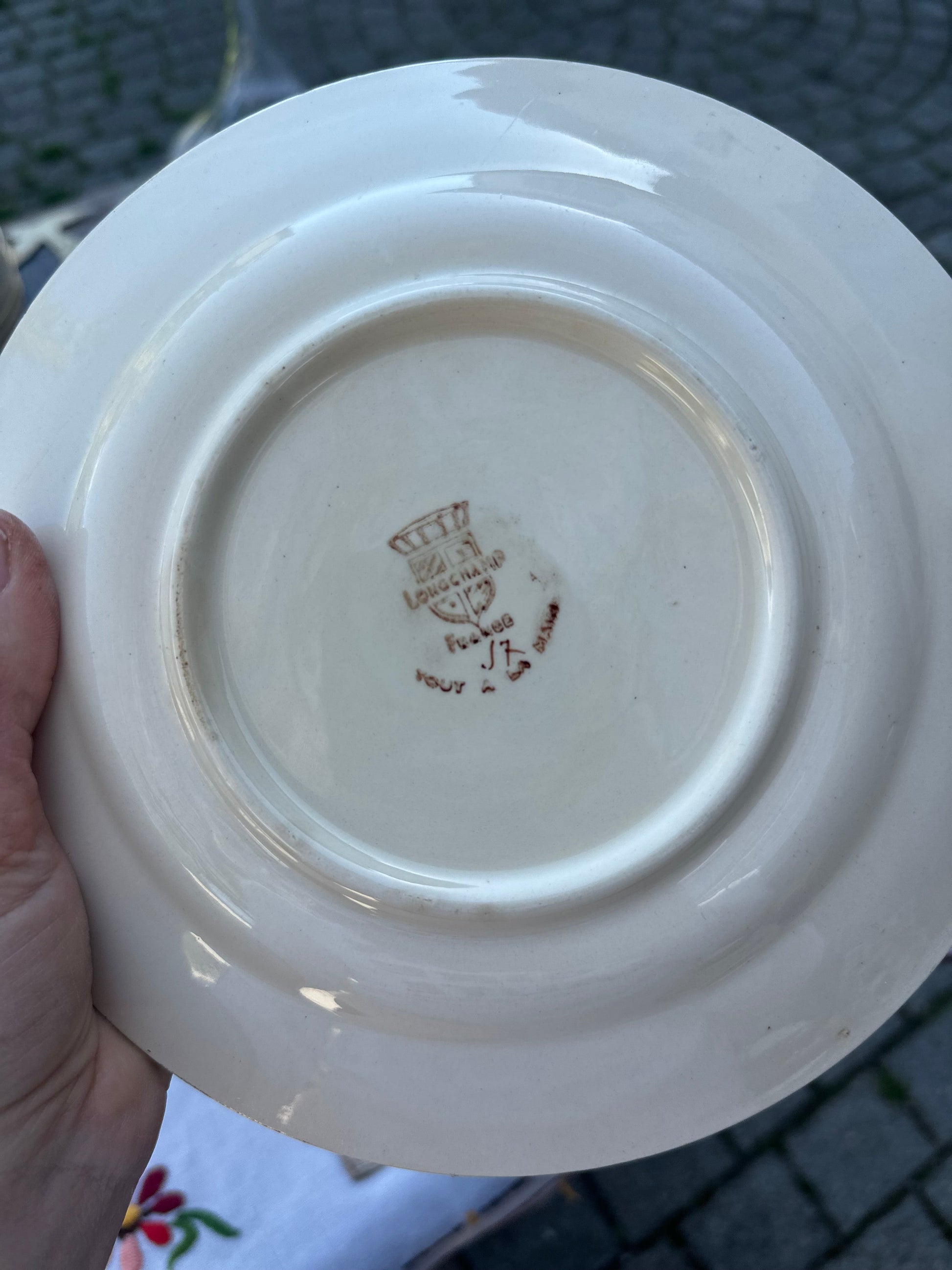 Ensemble de 6 assiettes plates Longchamp De Raymonde à Zoé
