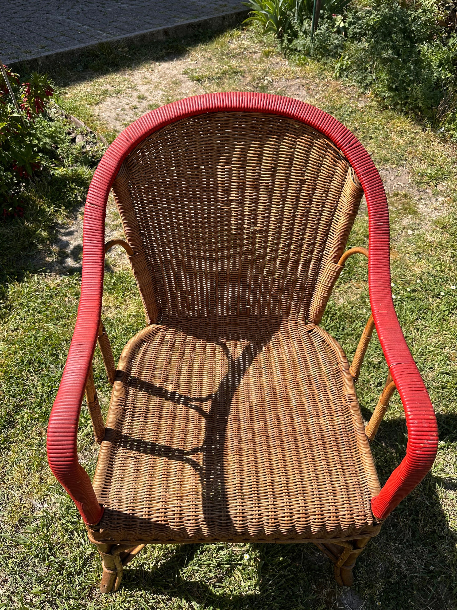Salon de jardin en rotin vintage De Raymonde à Zoé