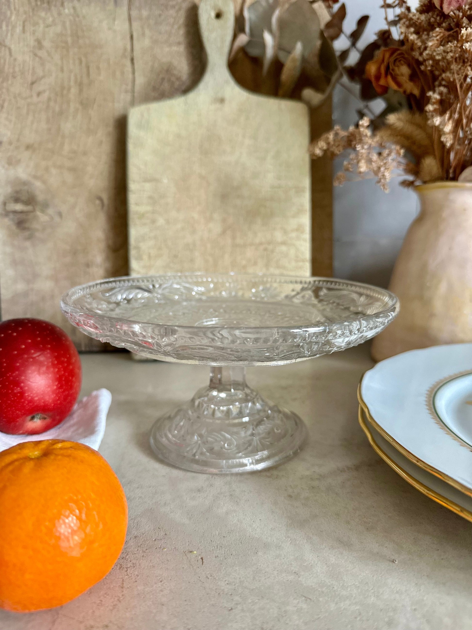 Petit compotier en verre moulé vintage De Raymonde à Zoé