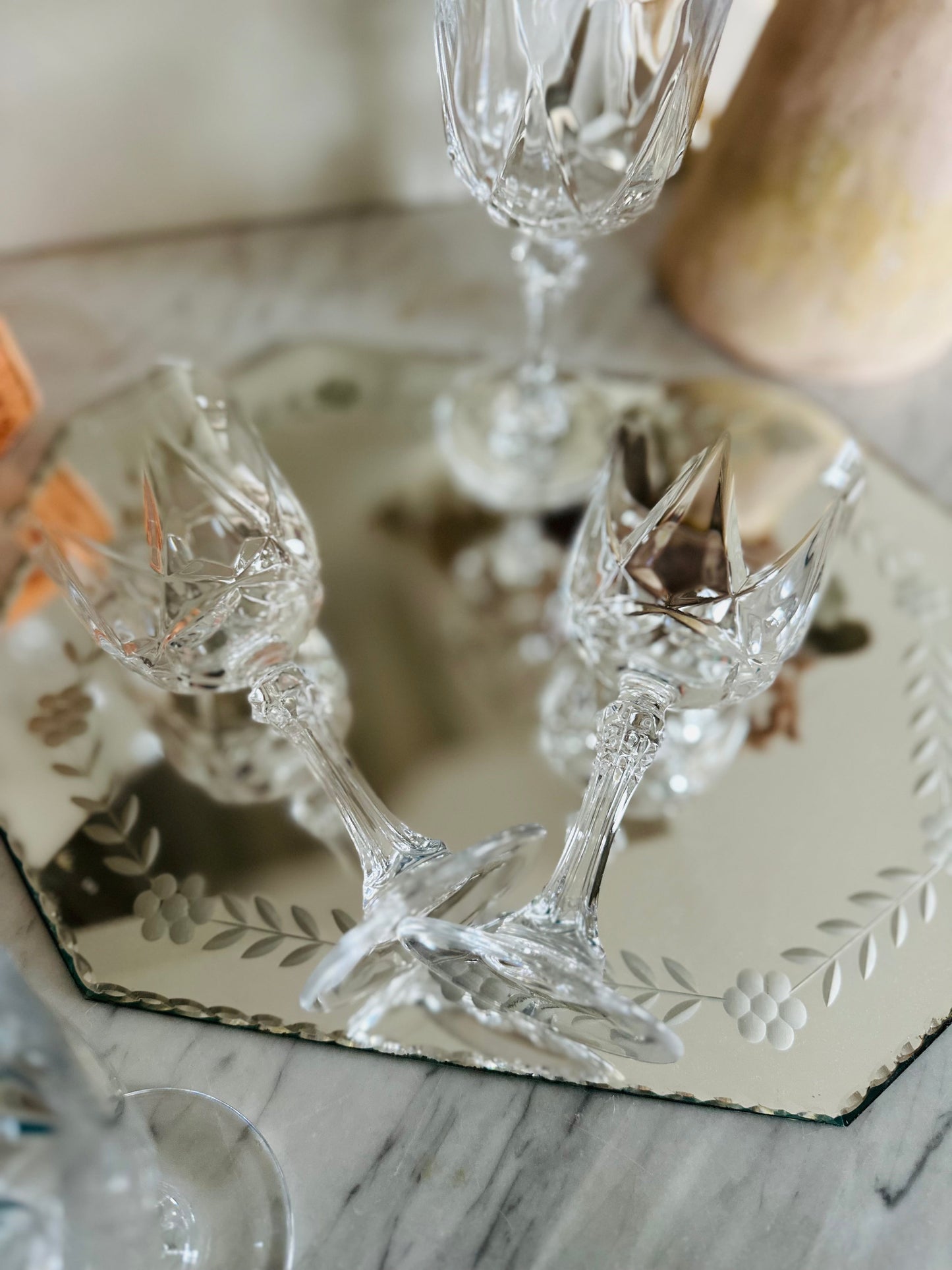 Ensemble de 6 verres à eau ou à vin cristal De Raymonde à Zoé