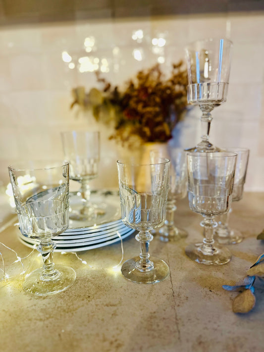 Ensemble de 7 verres à eau ou à vin en verre De Raymonde à Zoé