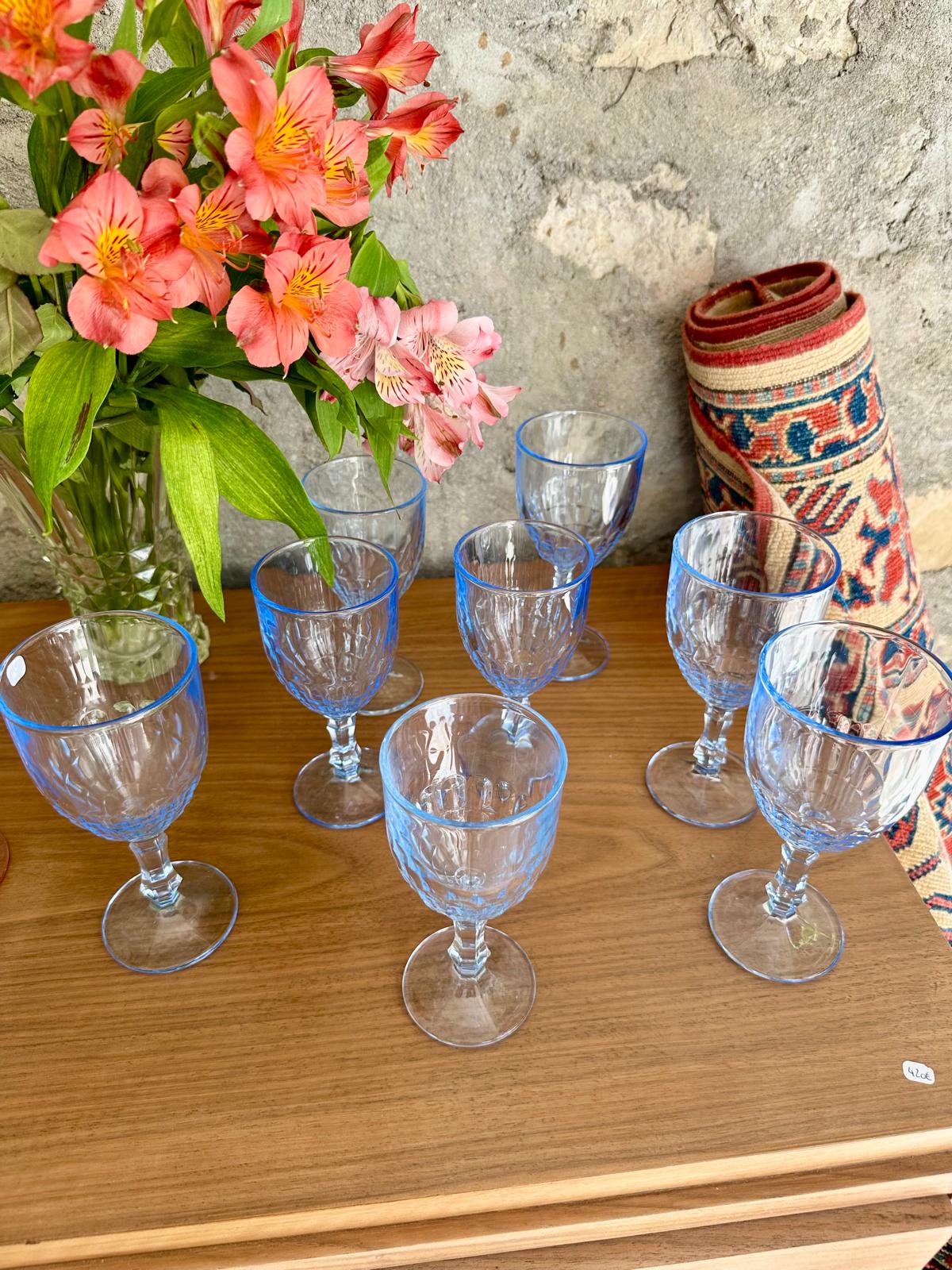 Ensemble de 8 verres à pied De Raymonde à Zoé