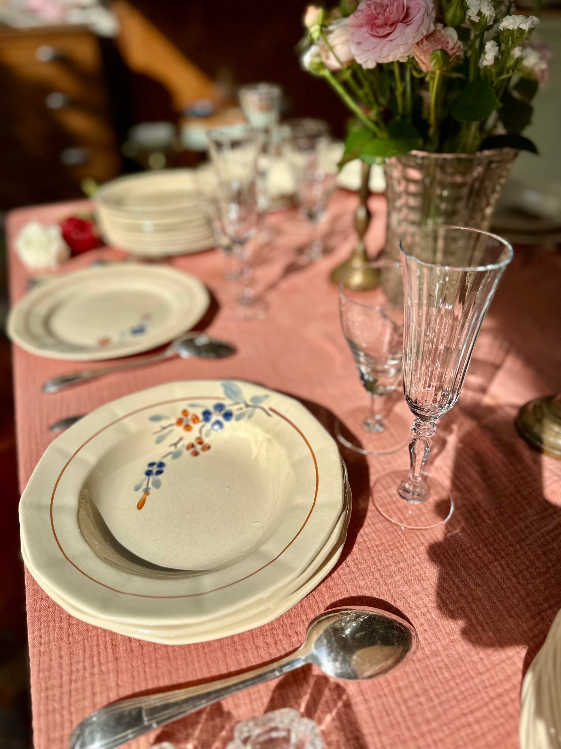 Ensemble de 9 assiettes creuses Sarreguemines De Raymonde à Zoé