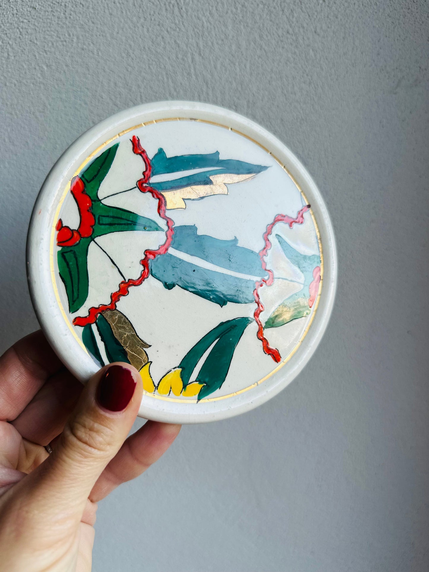 Dessous de bouteille vintage Longwy De Raymonde à Zoé