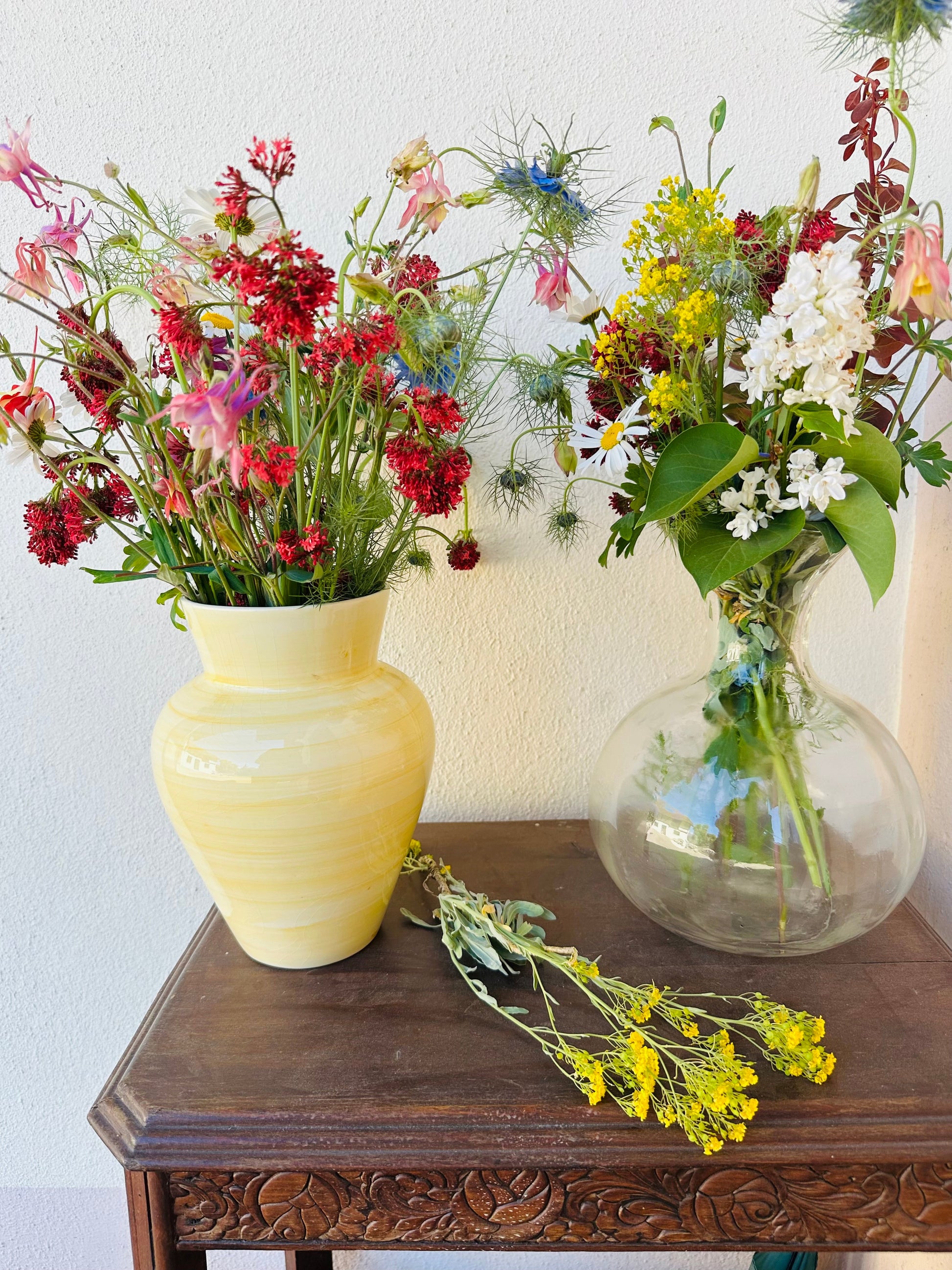 Très grand vase boule en verre transparent De Raymonde à Zoé