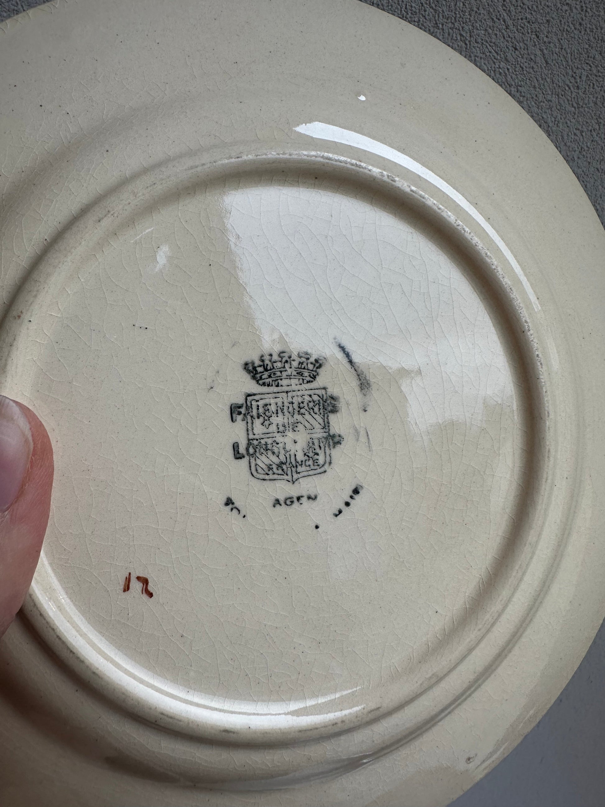 4 assiettes à dessert en faïence de Longchamp De Raymonde à Zoé