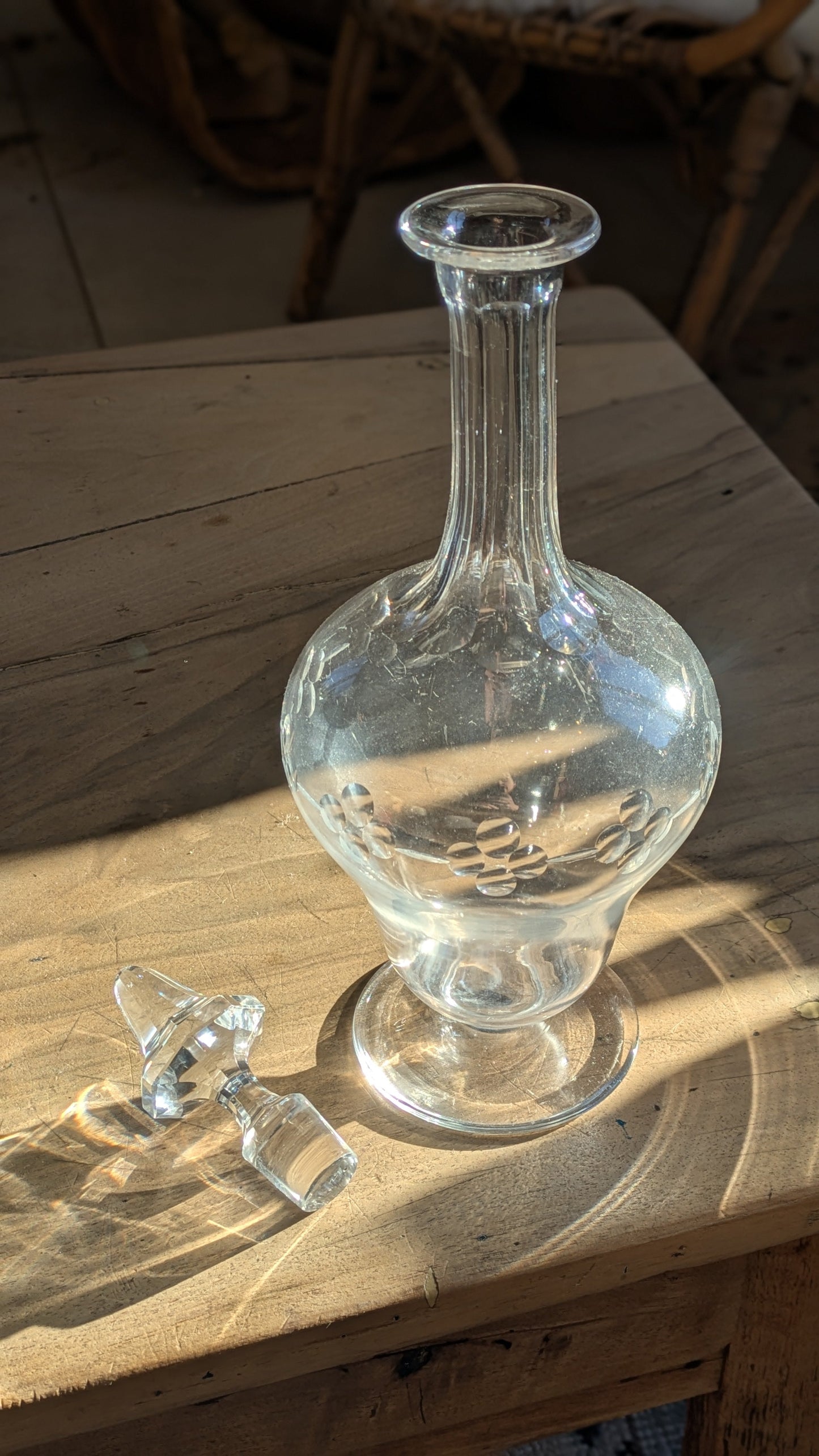 Carafe en cristal ancien De Raymonde à Zoé