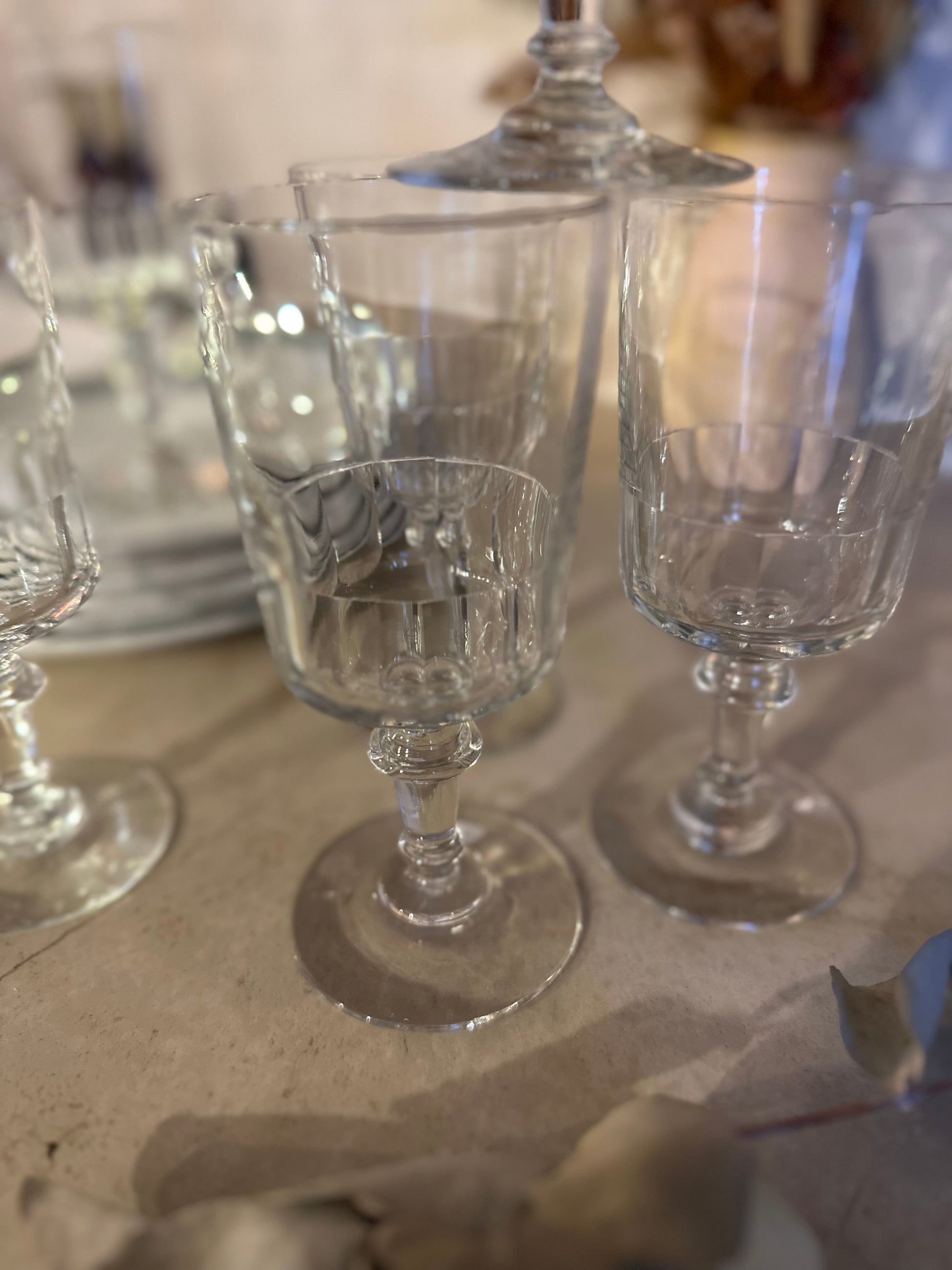 Ensemble de 7 verres à eau ou à vin en verre De Raymonde à Zoé