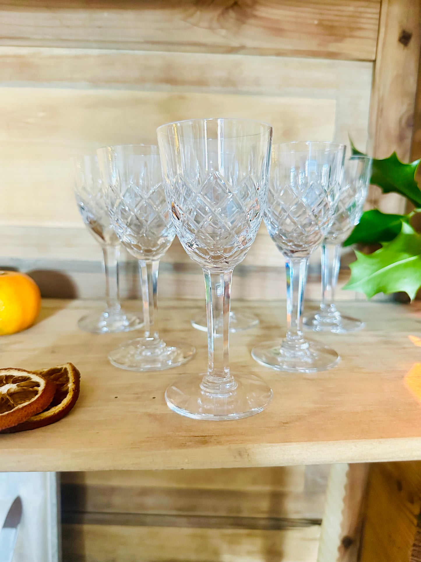 Ensemble de 6 verres à liqueur cristal taillé