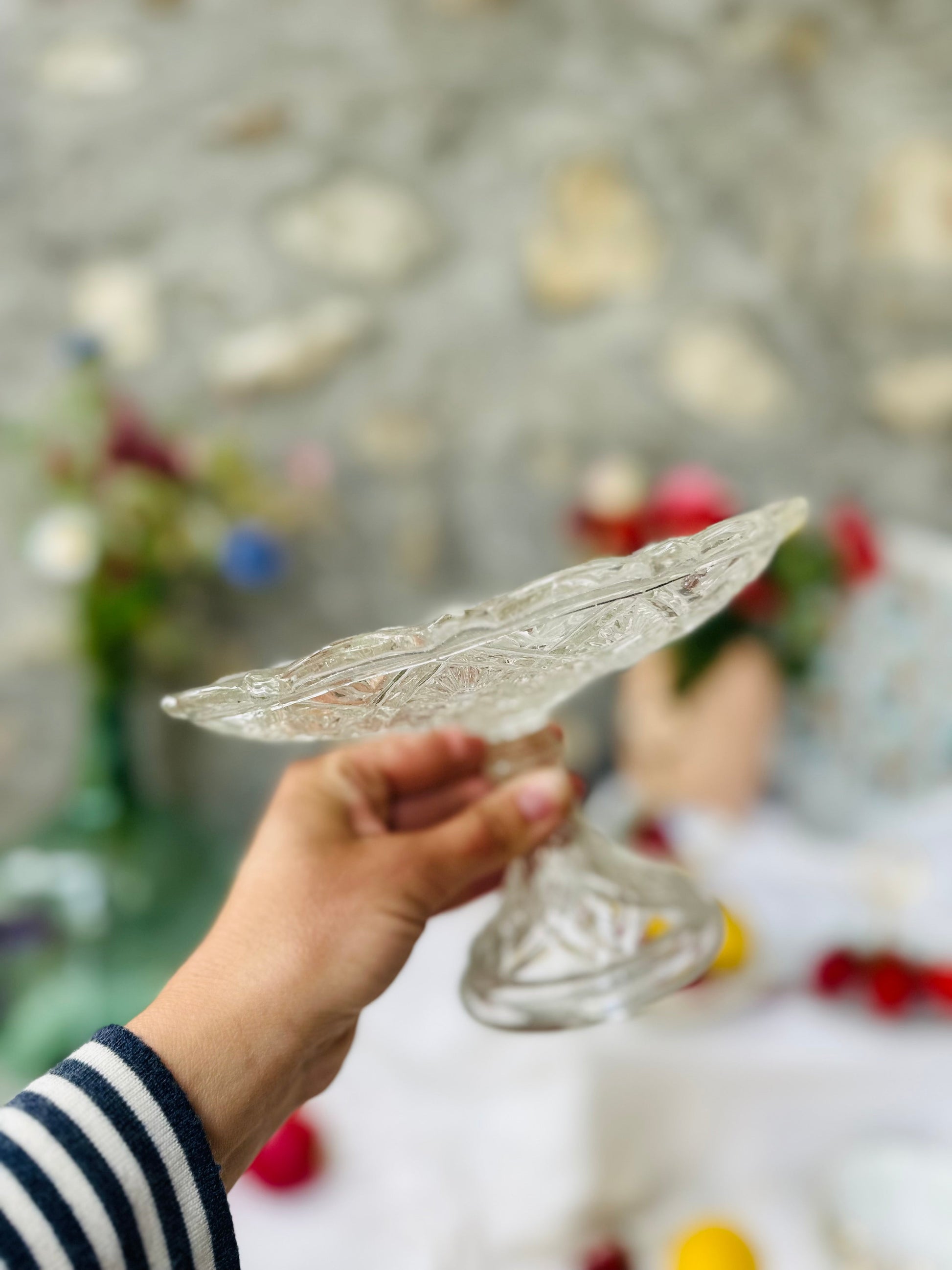 Compotier en verre moulé vintage De Raymonde à Zoé