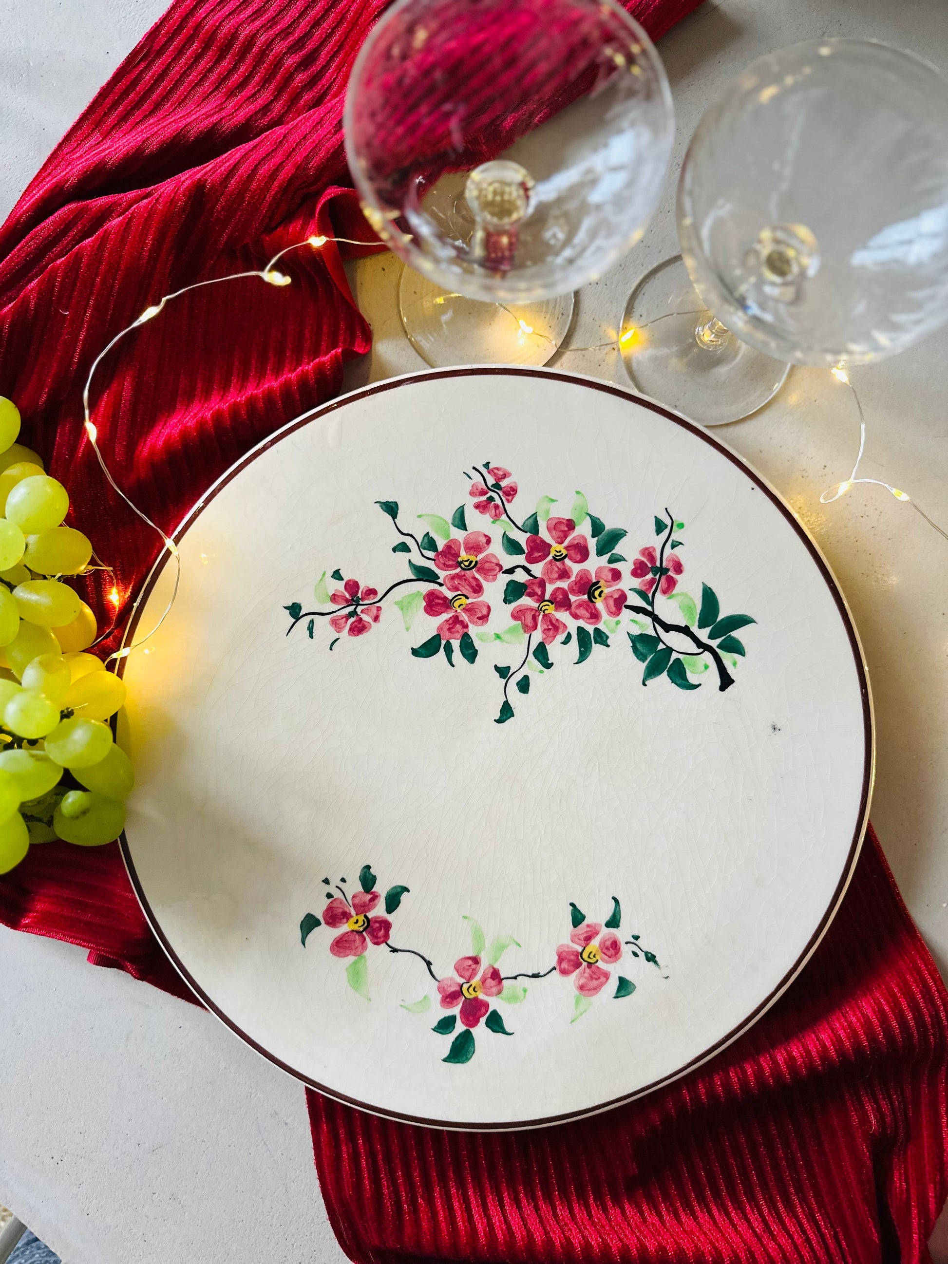 Plat à tarte en faience vintage De Raymonde à Zoé