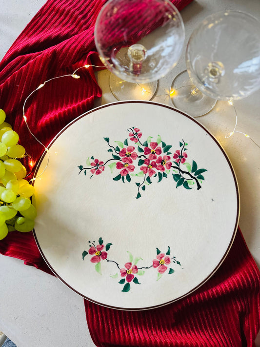 Plat à tarte en faience vintage De Raymonde à Zoé