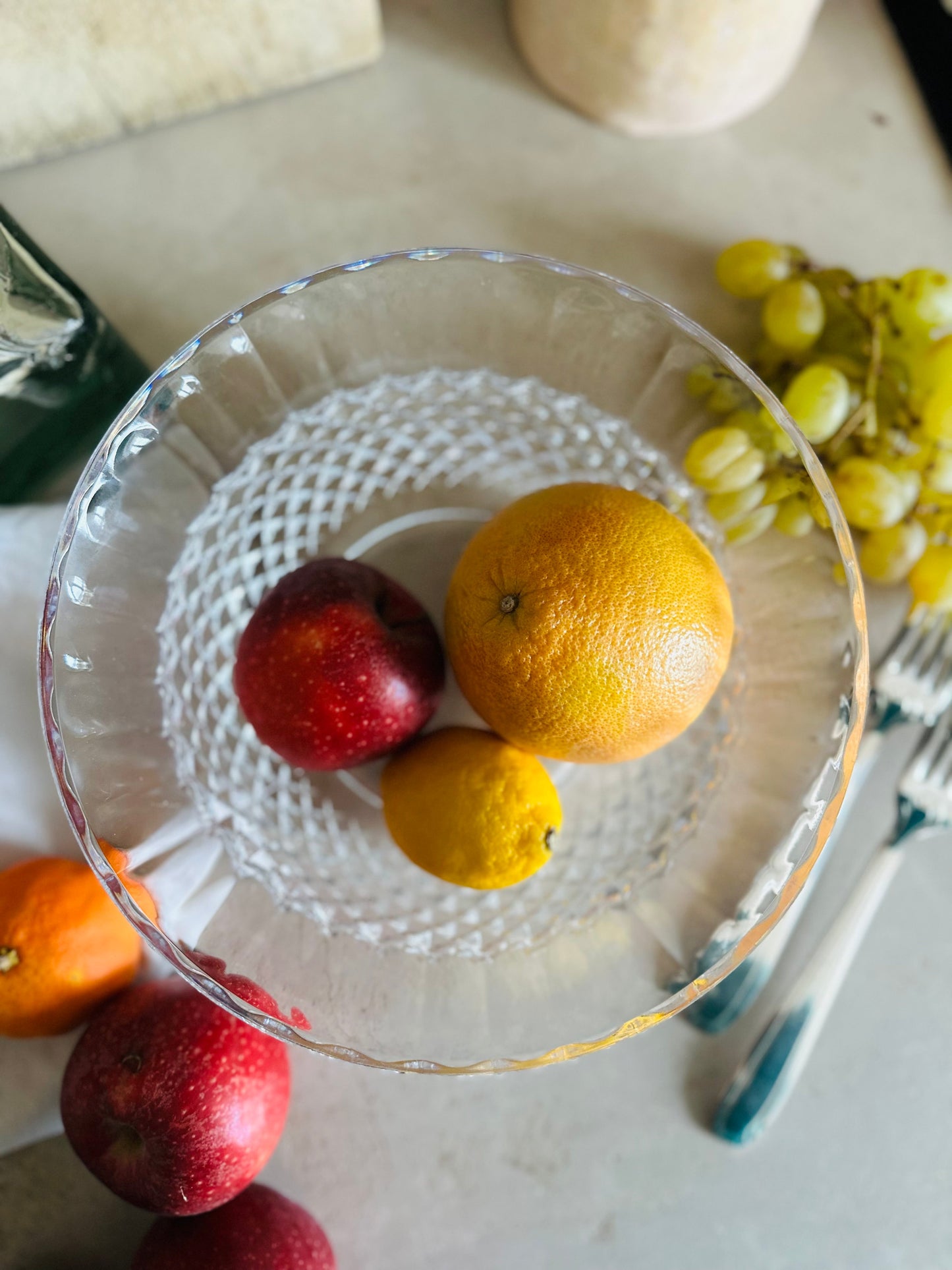 Saladier ou coupe à fruits en cristal De Raymonde à Zoé
