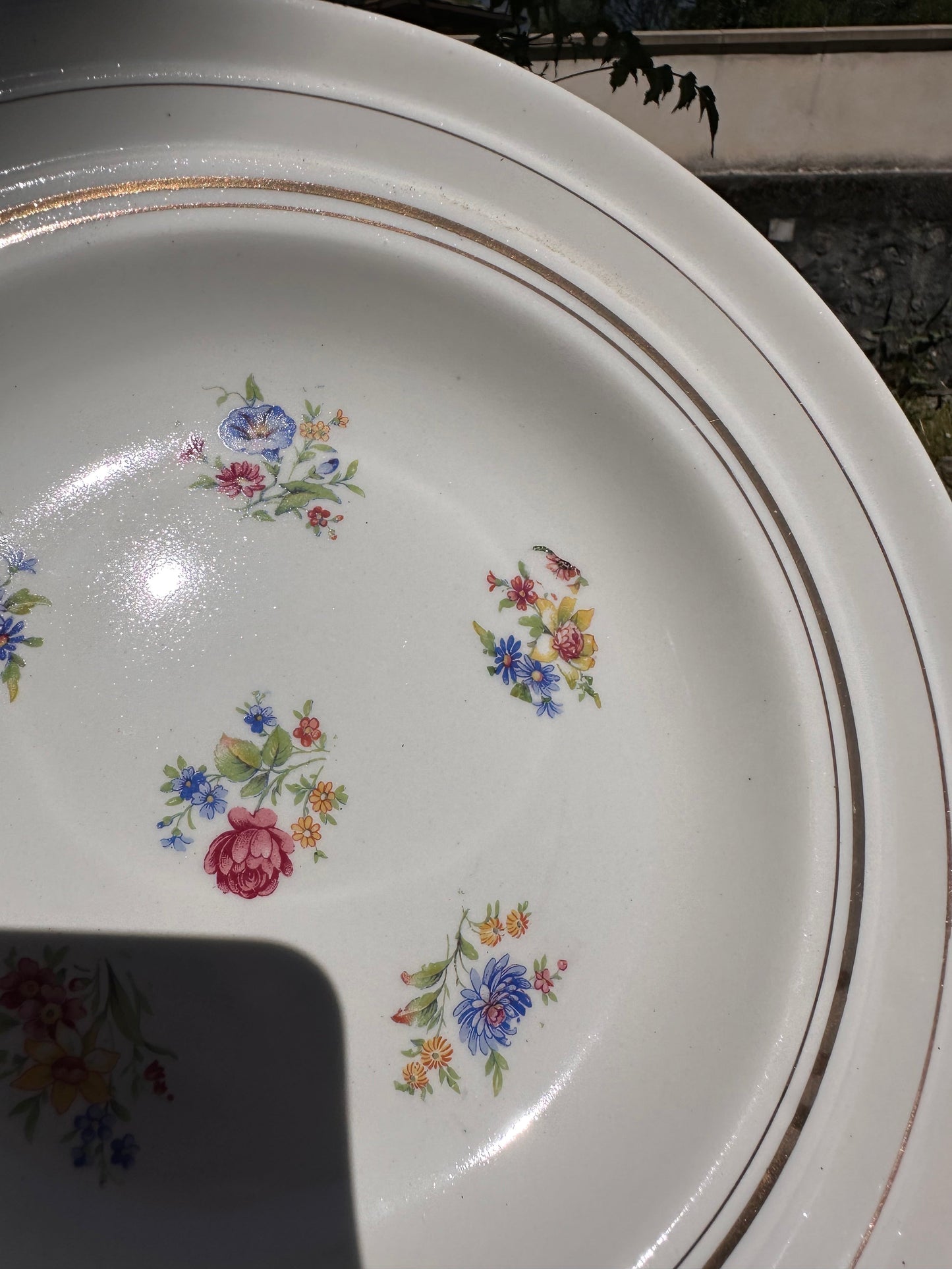 9 Assiettes creuse fleuries en faience De Raymonde à Zoé