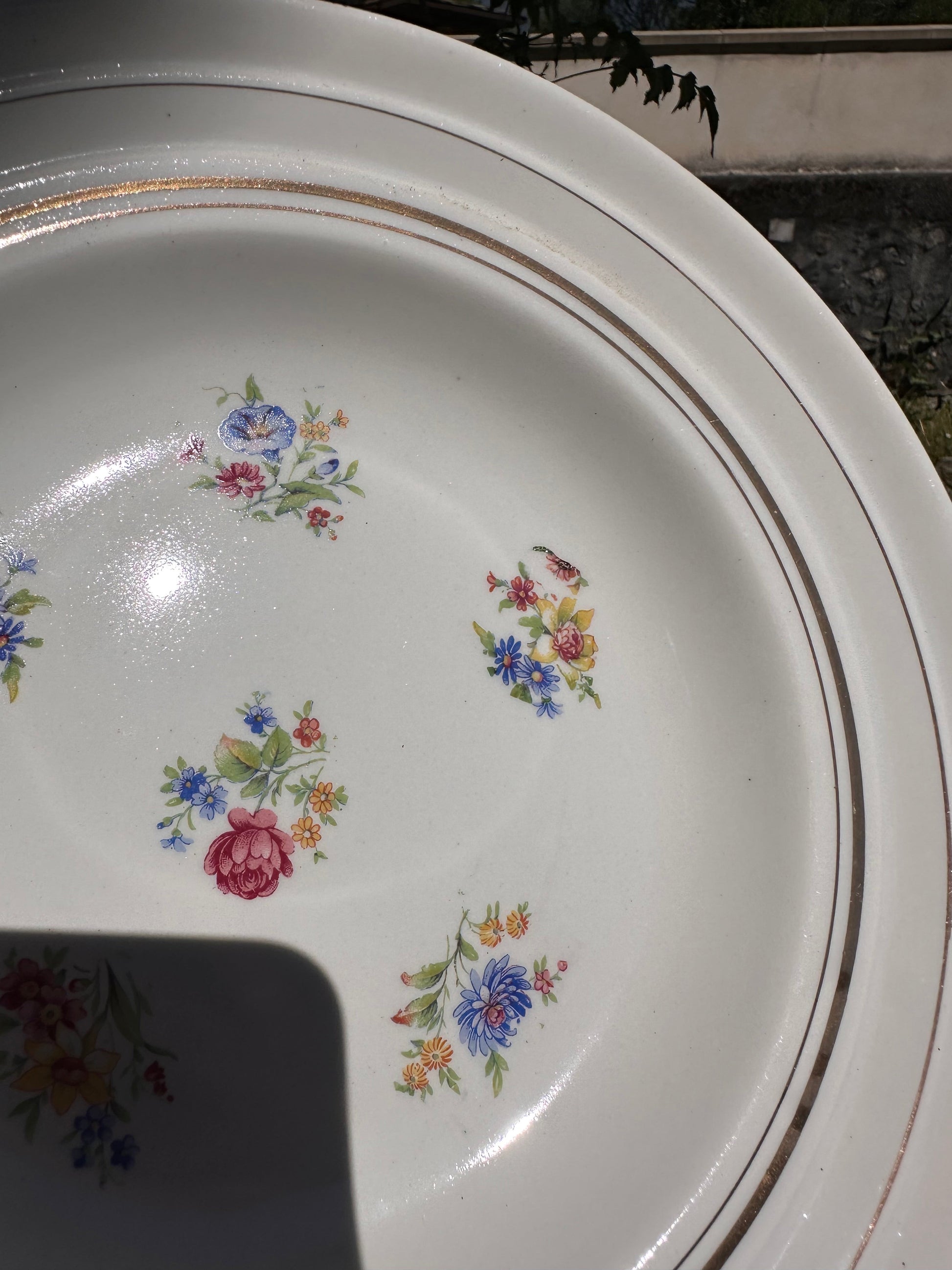 9 Assiettes creuse fleuries en faience De Raymonde à Zoé