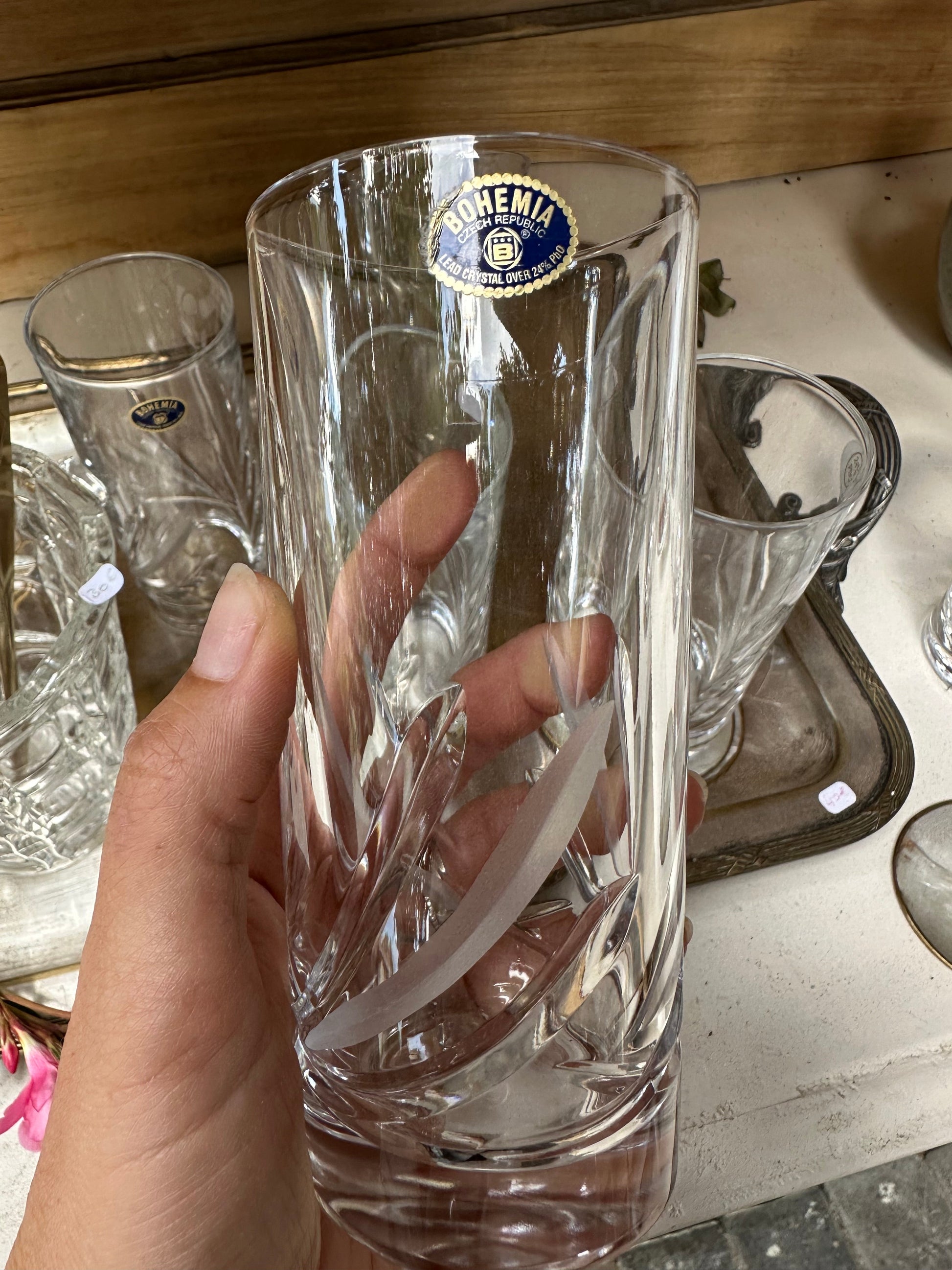 Ensemble de 6 verres à apéritif en cristal de Bohème De Raymonde à Zoé