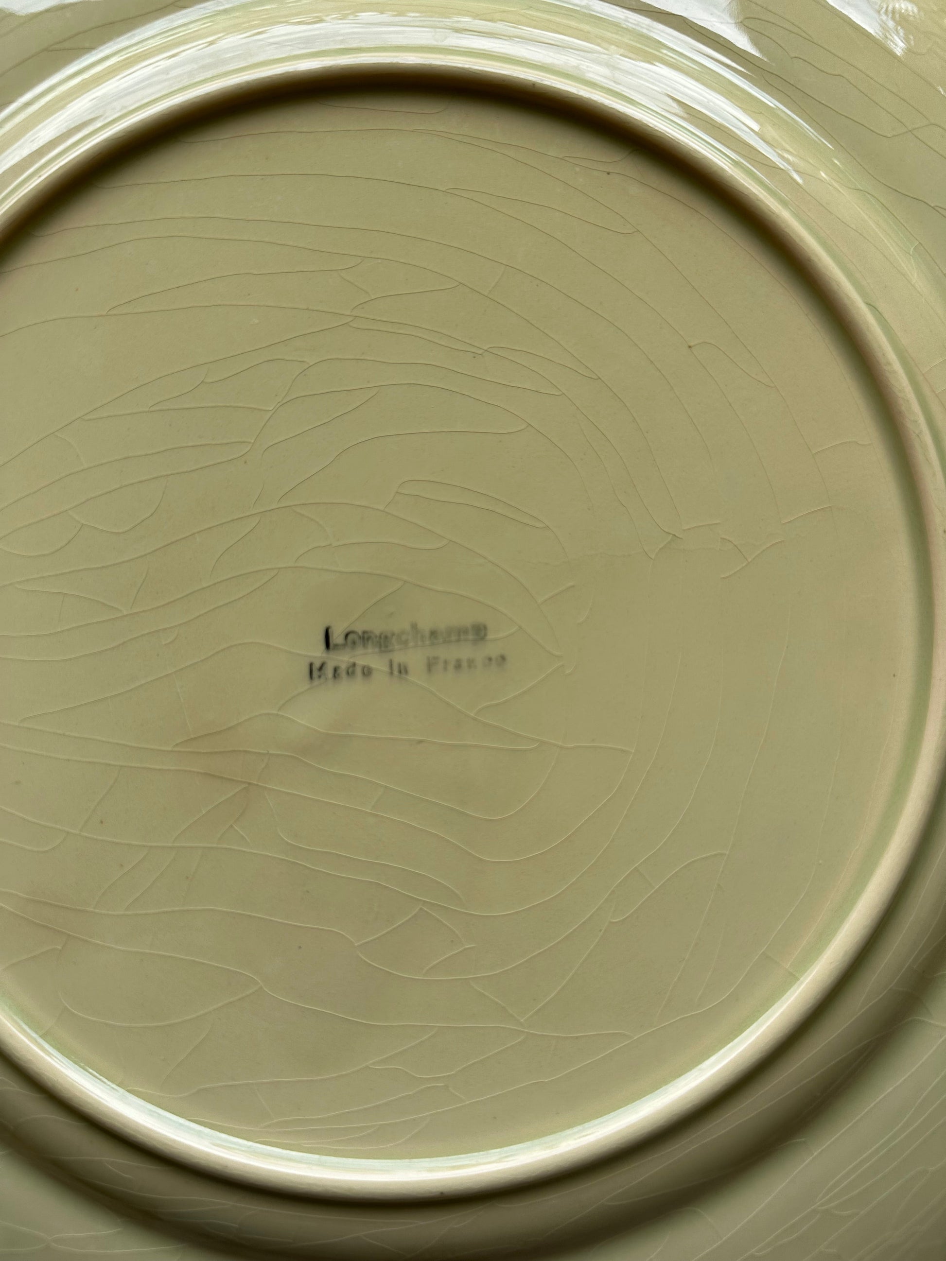 Plat à tarte en faience vintage Longchamp De Raymonde à Zoé