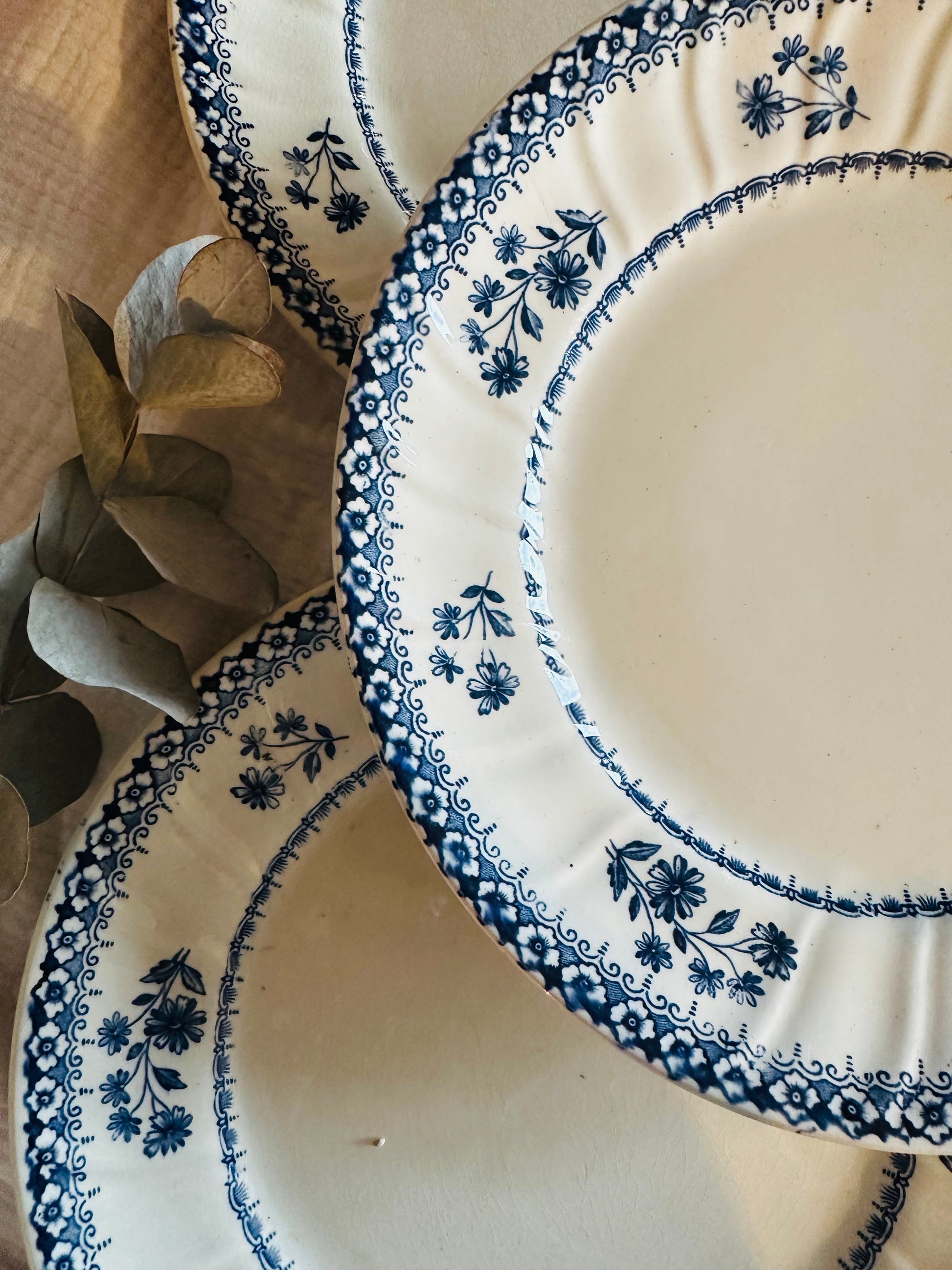 11 Assiettes plate terre de fer De Raymonde à Zoé