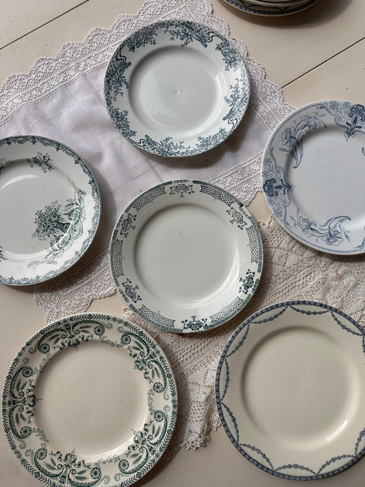 Ensemble de 6 assiettes plates terre de fer De Raymonde à Zoé