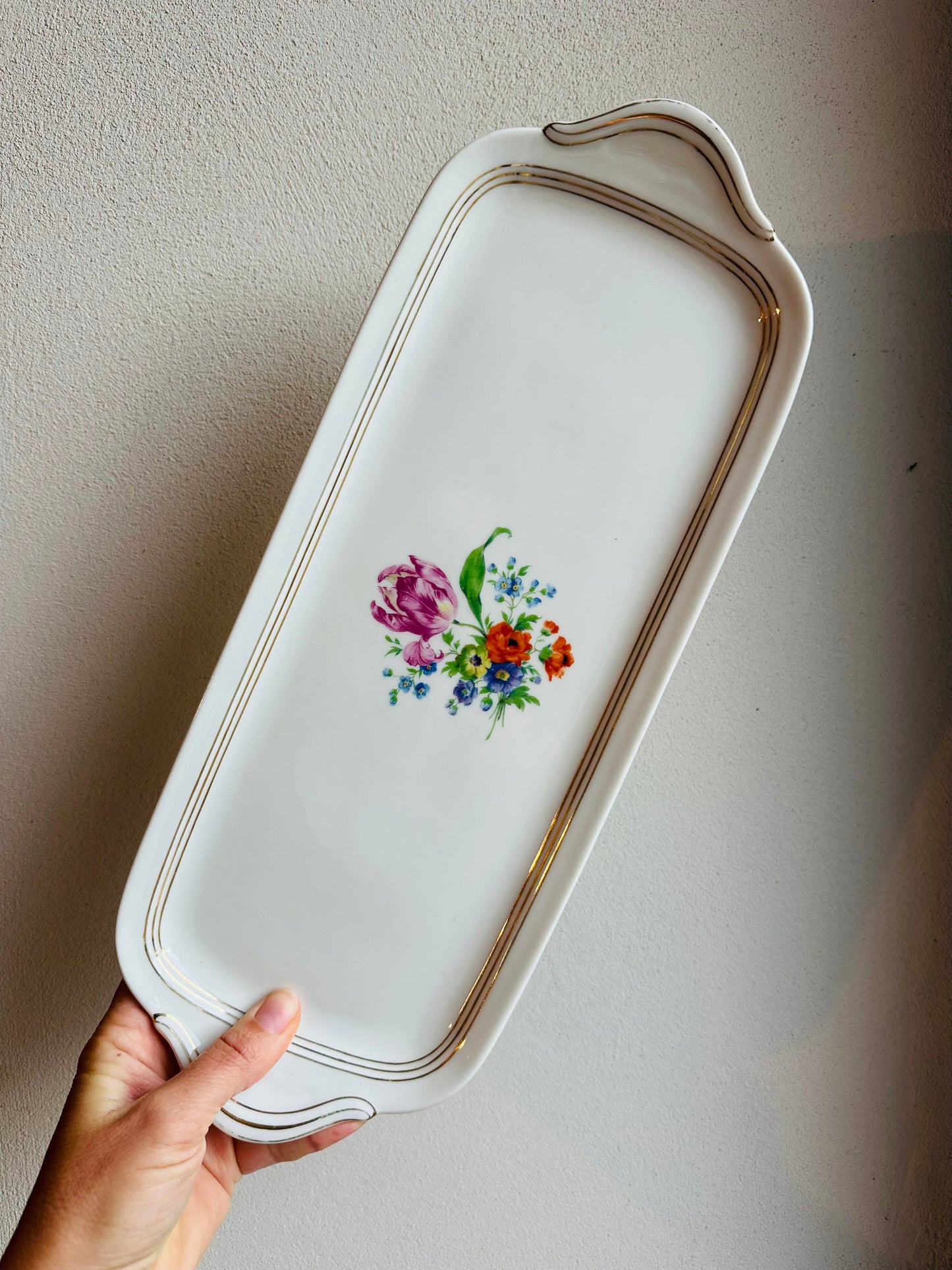 Plat a cake en porcelaine de Limoges De Raymonde à Zoé