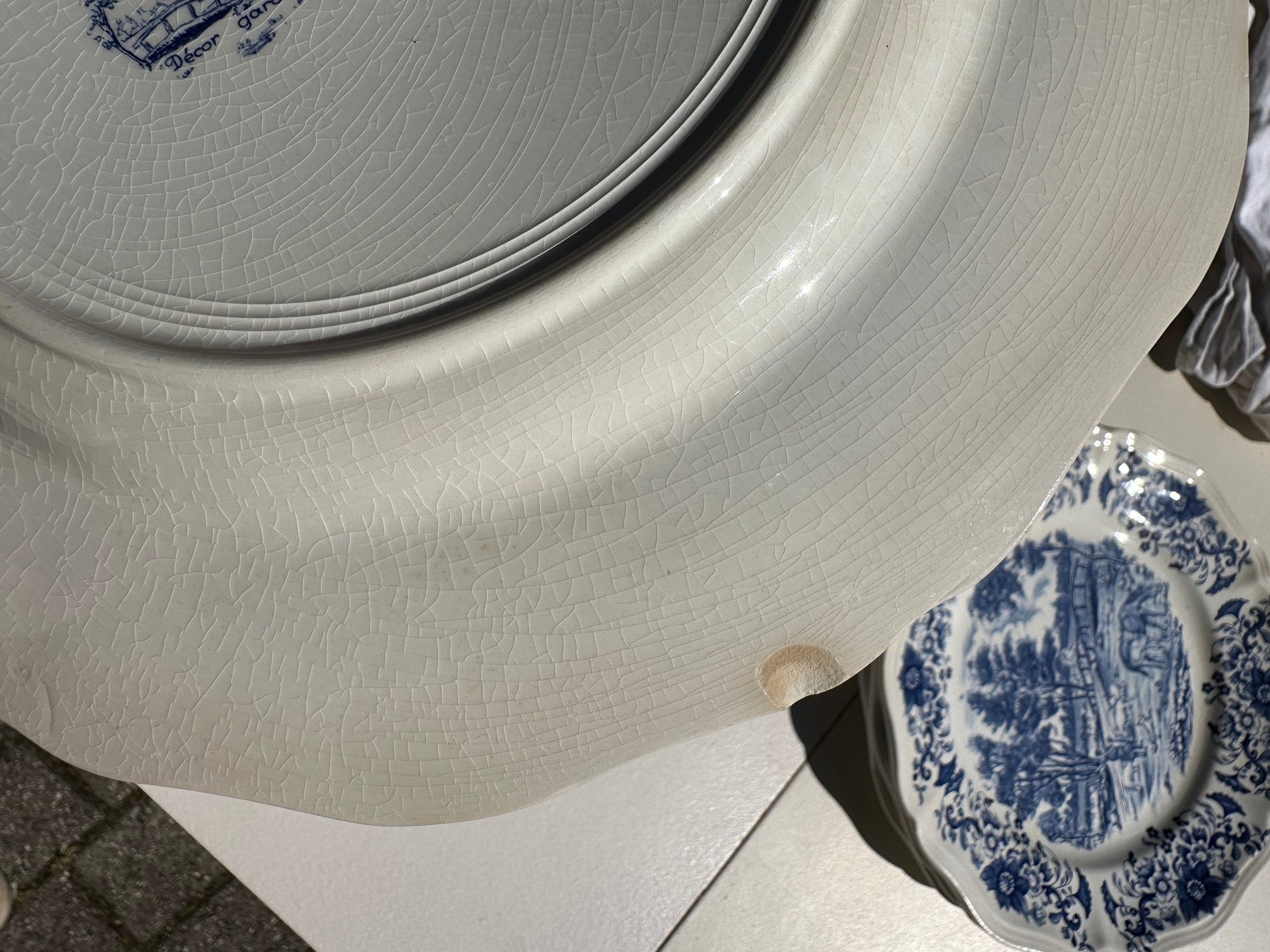 Ensemble de 10 assiettes plates Derby Sarreguemines De Raymonde à Zoé