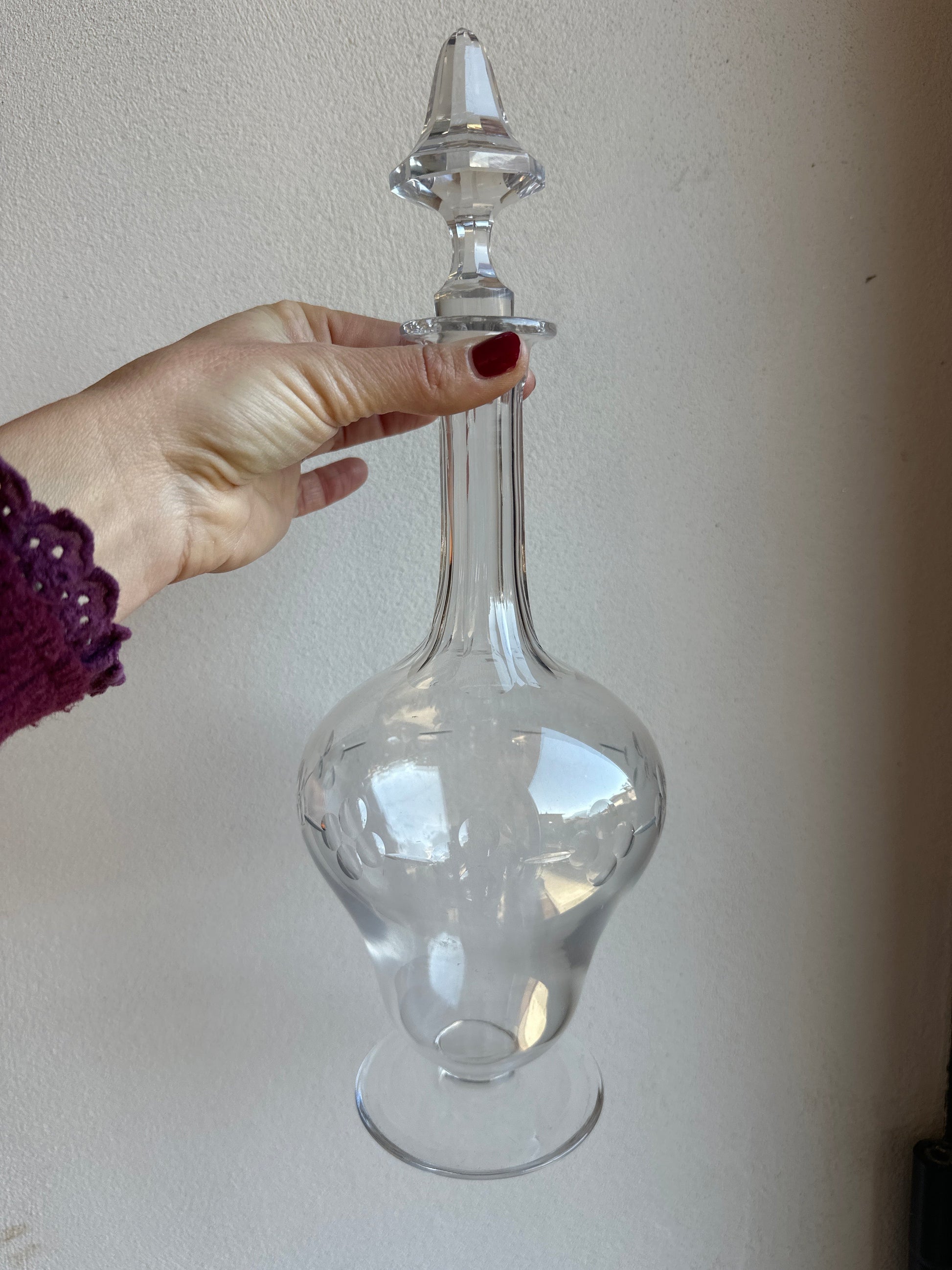 Carafe en cristal ancien De Raymonde à Zoé