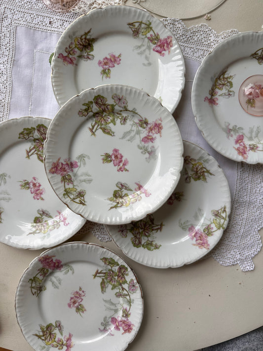 6 assiettes à dessert en porcelaine De Raymonde à Zoé