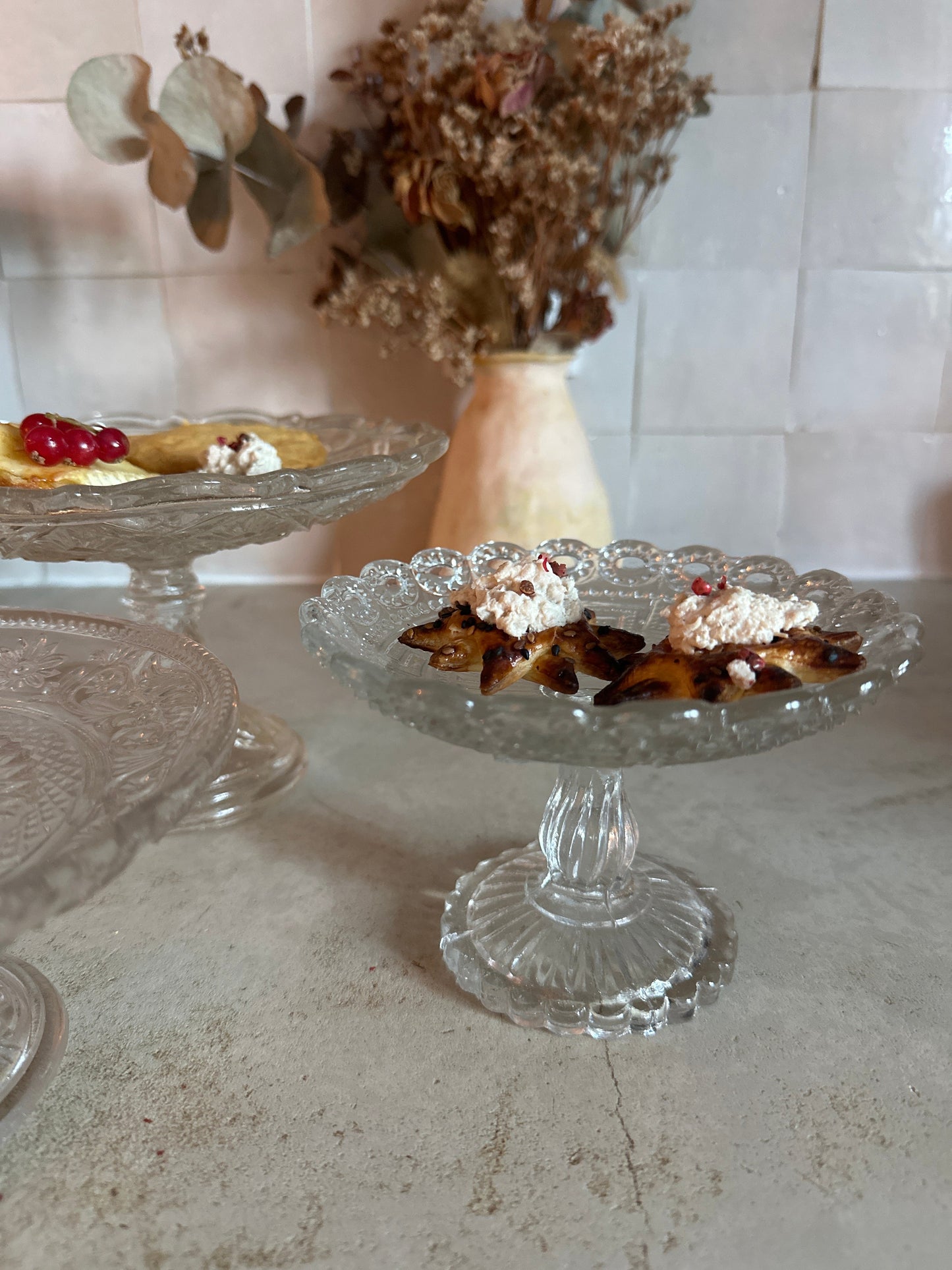 Petit compotier en verre moulé vintage De Raymonde à Zoé