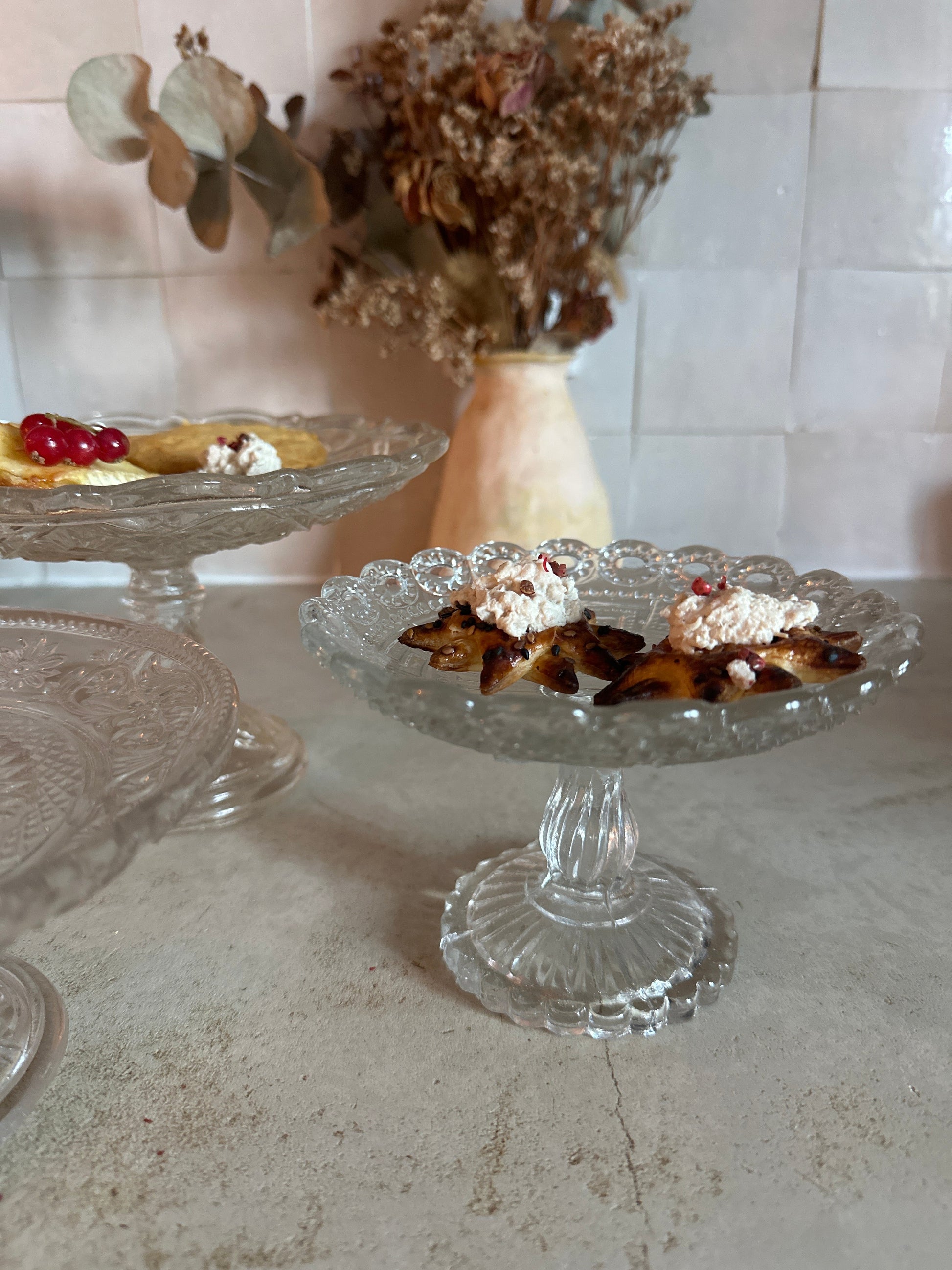 Petit compotier en verre moulé vintage De Raymonde à Zoé