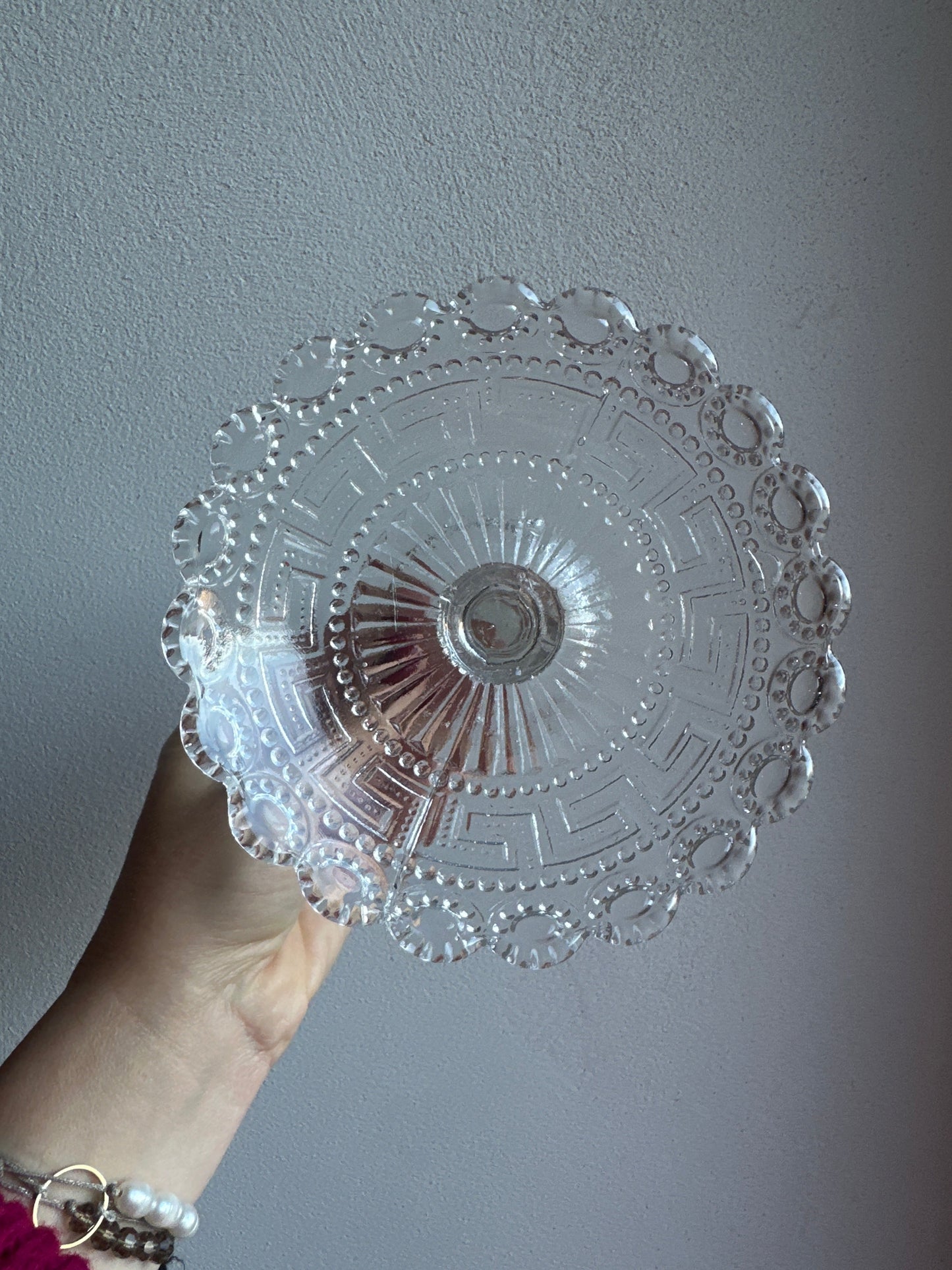 Petit compotier en verre moulé vintage De Raymonde à Zoé