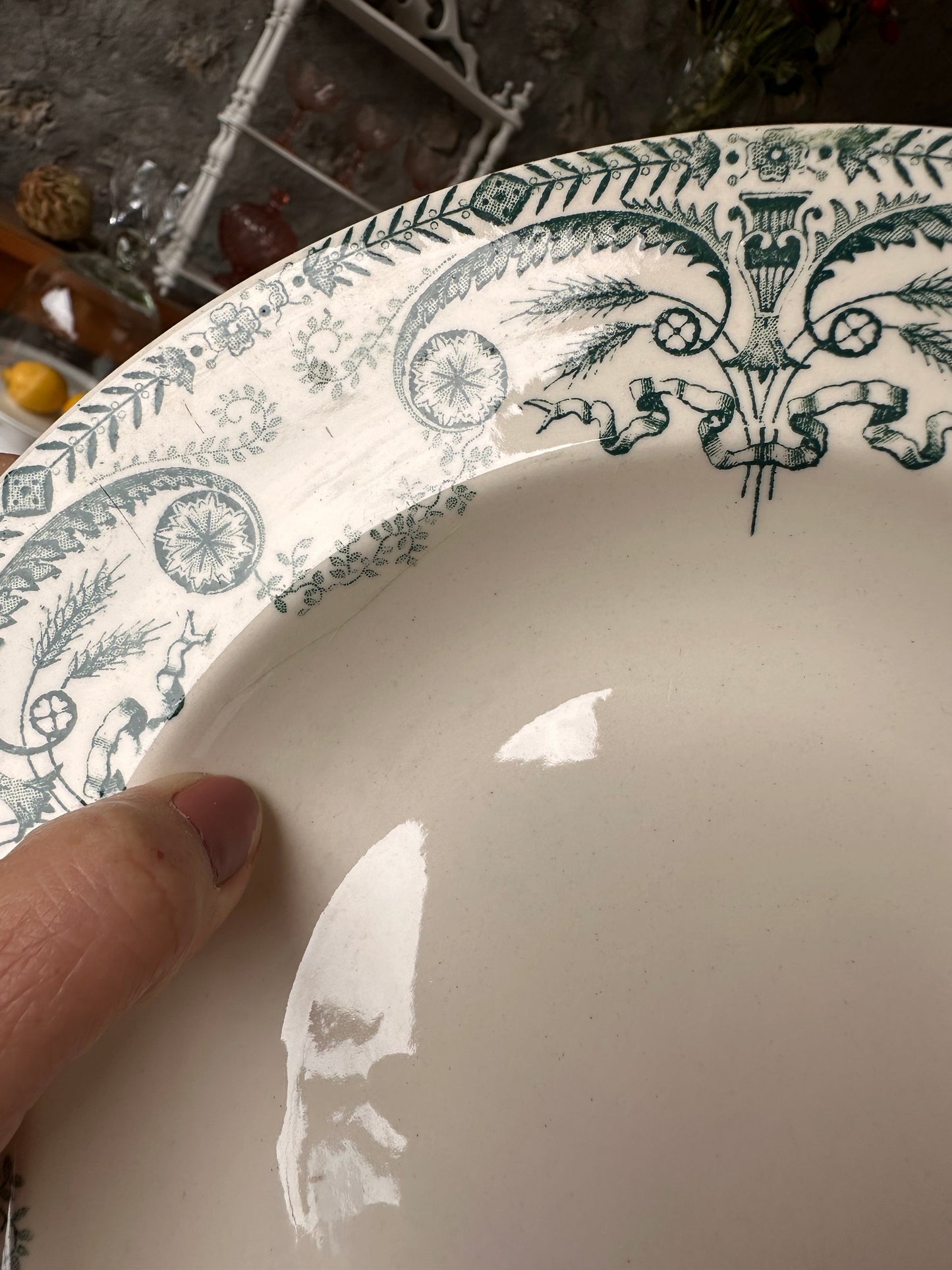 Ensemble de 10 assiettes creuses terre de fer Longwy De Raymonde à Zoé