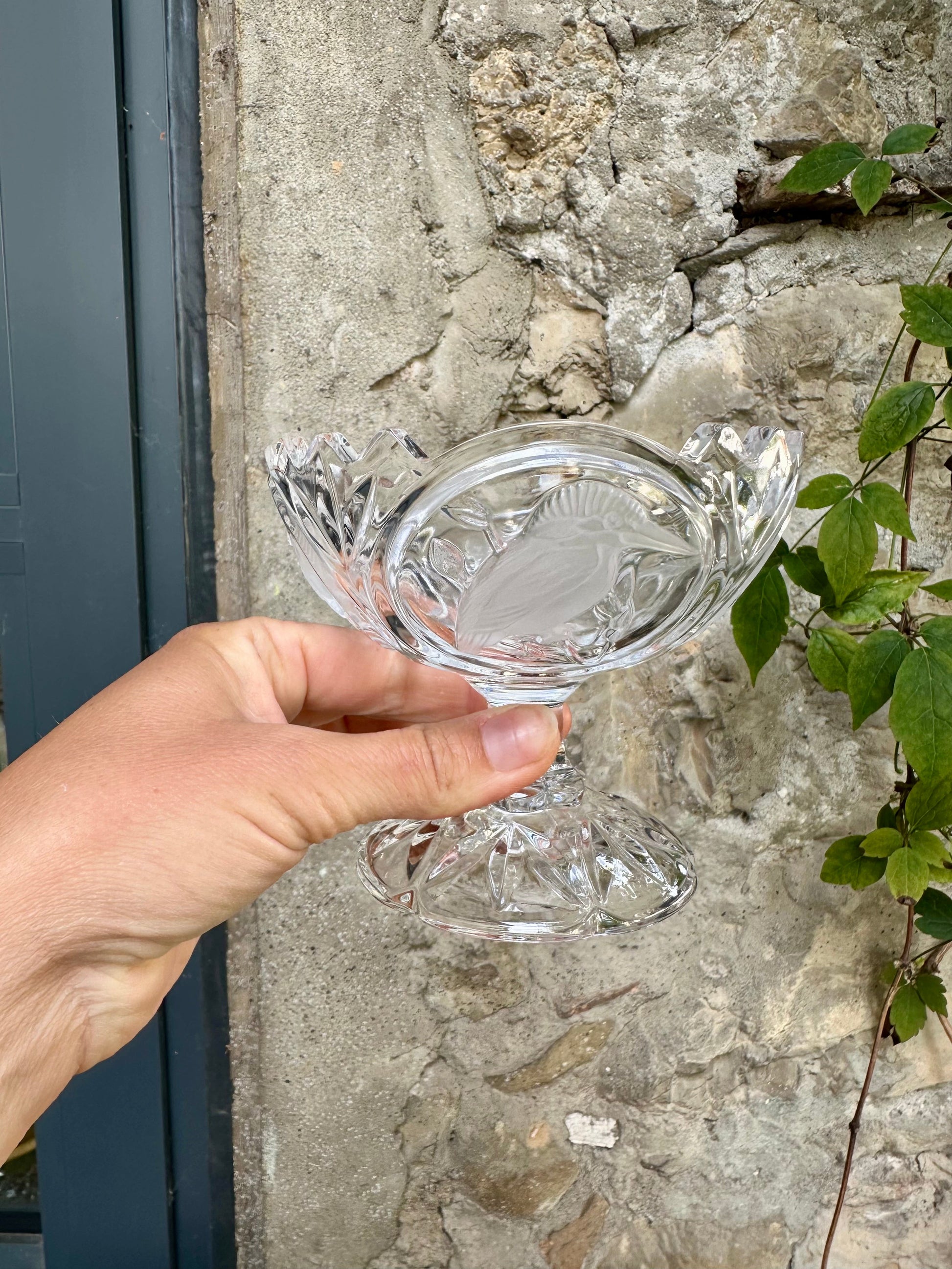 Ensemble grande coupe à fruits et 6 petites coupes en cristal De Raymonde à Zoé