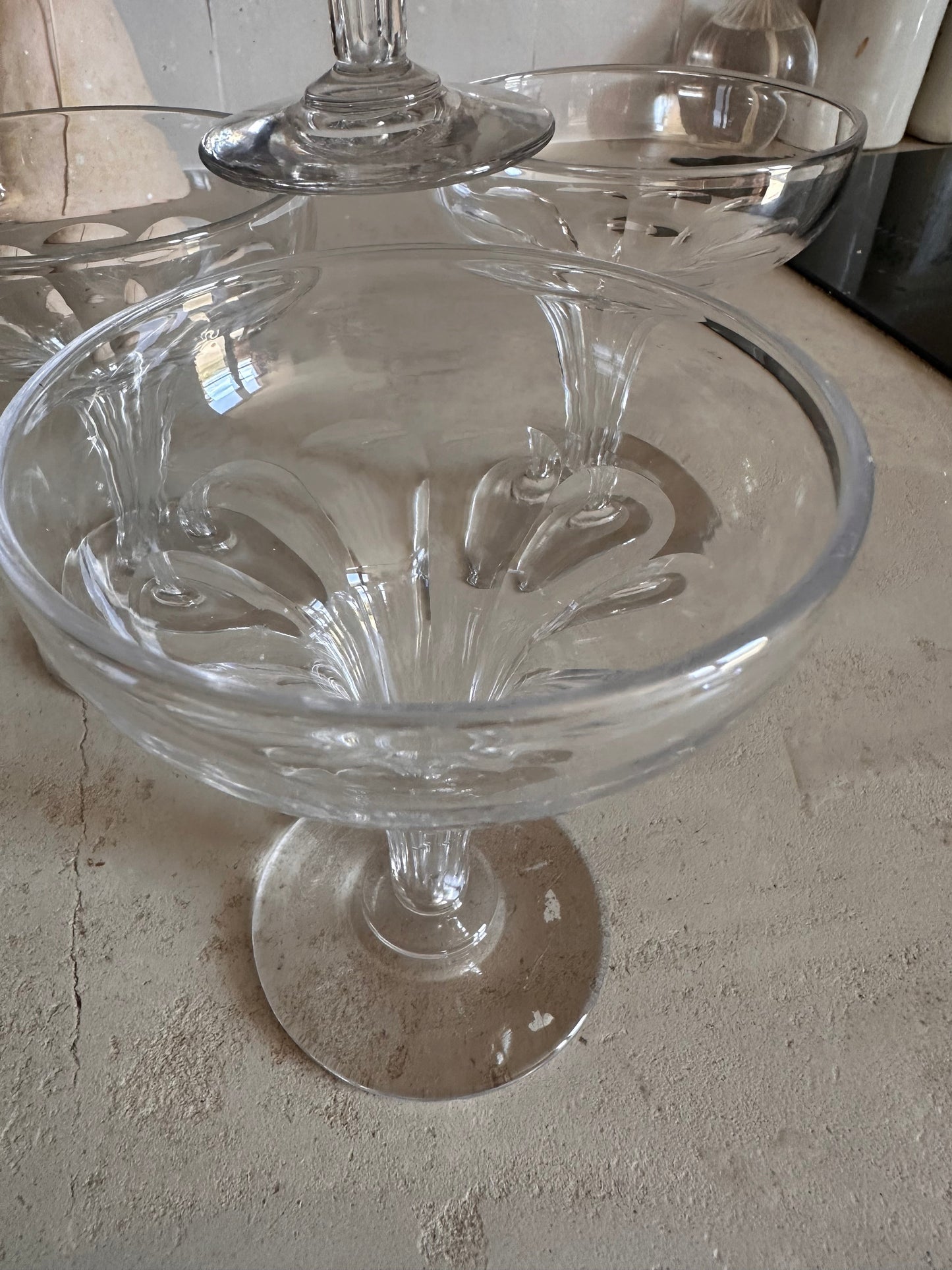 4 coupes à champagne en cristal Baccarat De Raymonde à Zoé