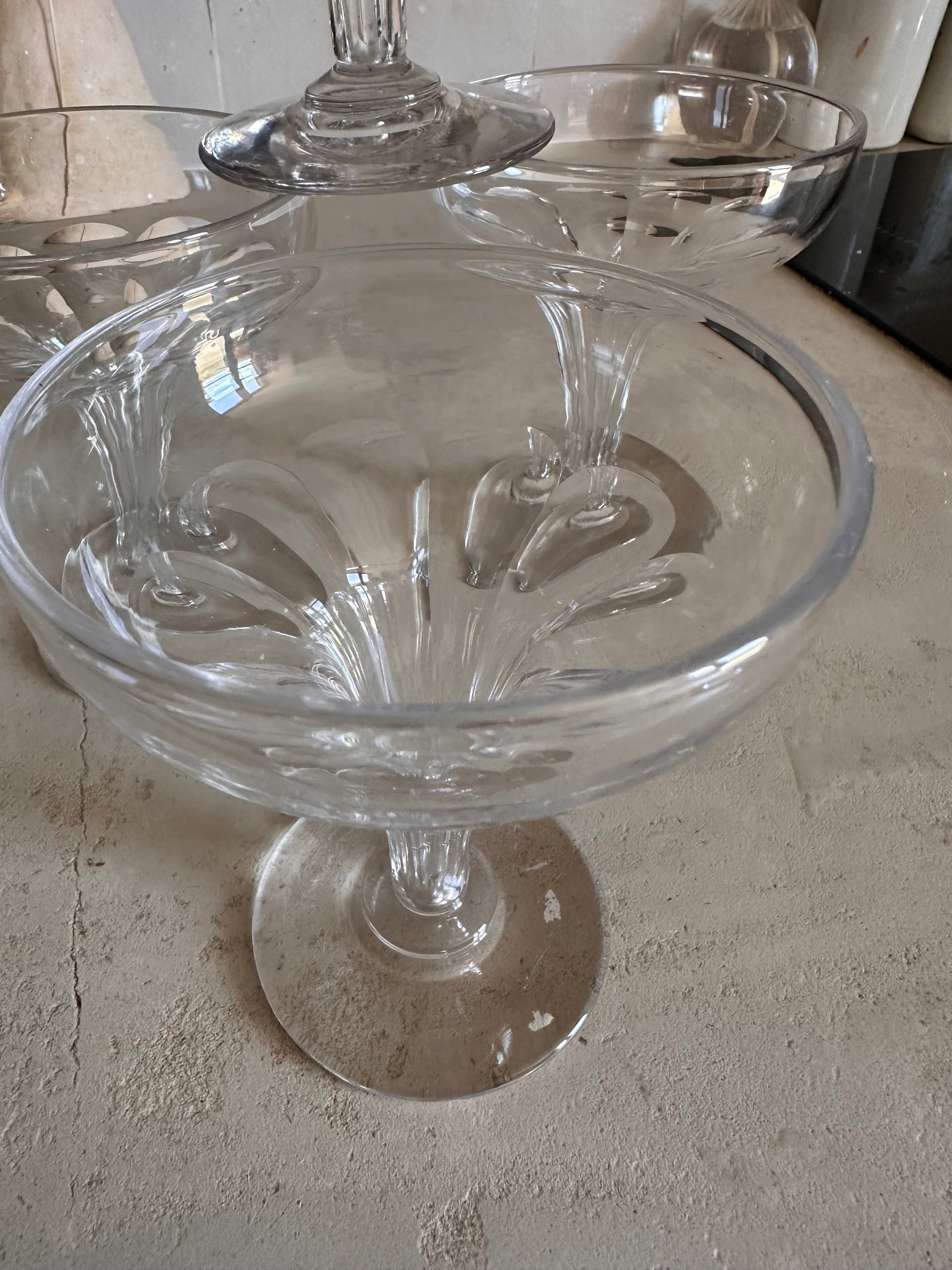 4 coupes à champagne en cristal Baccarat De Raymonde à Zoé