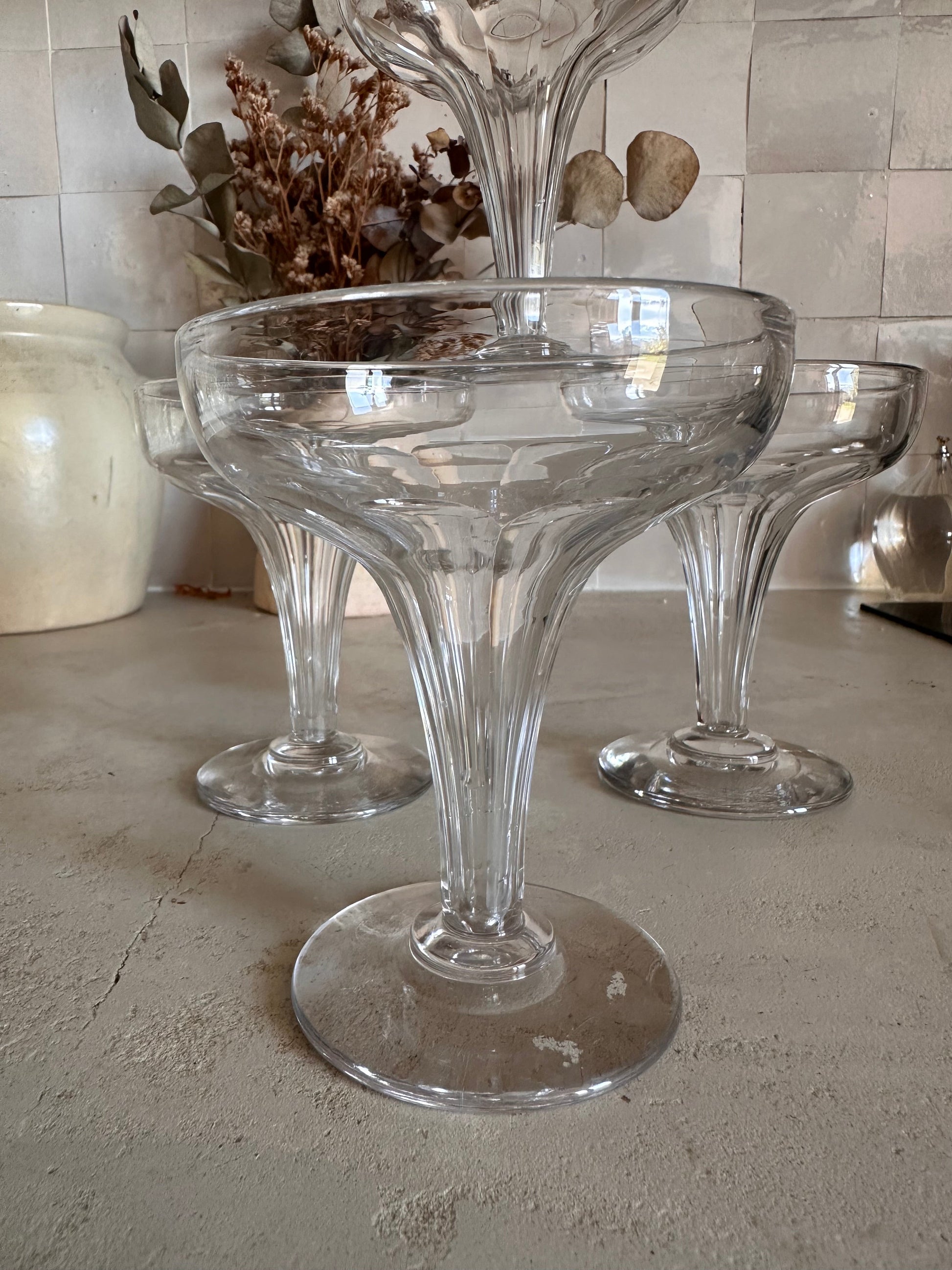 4 coupes à champagne en cristal Baccarat De Raymonde à Zoé