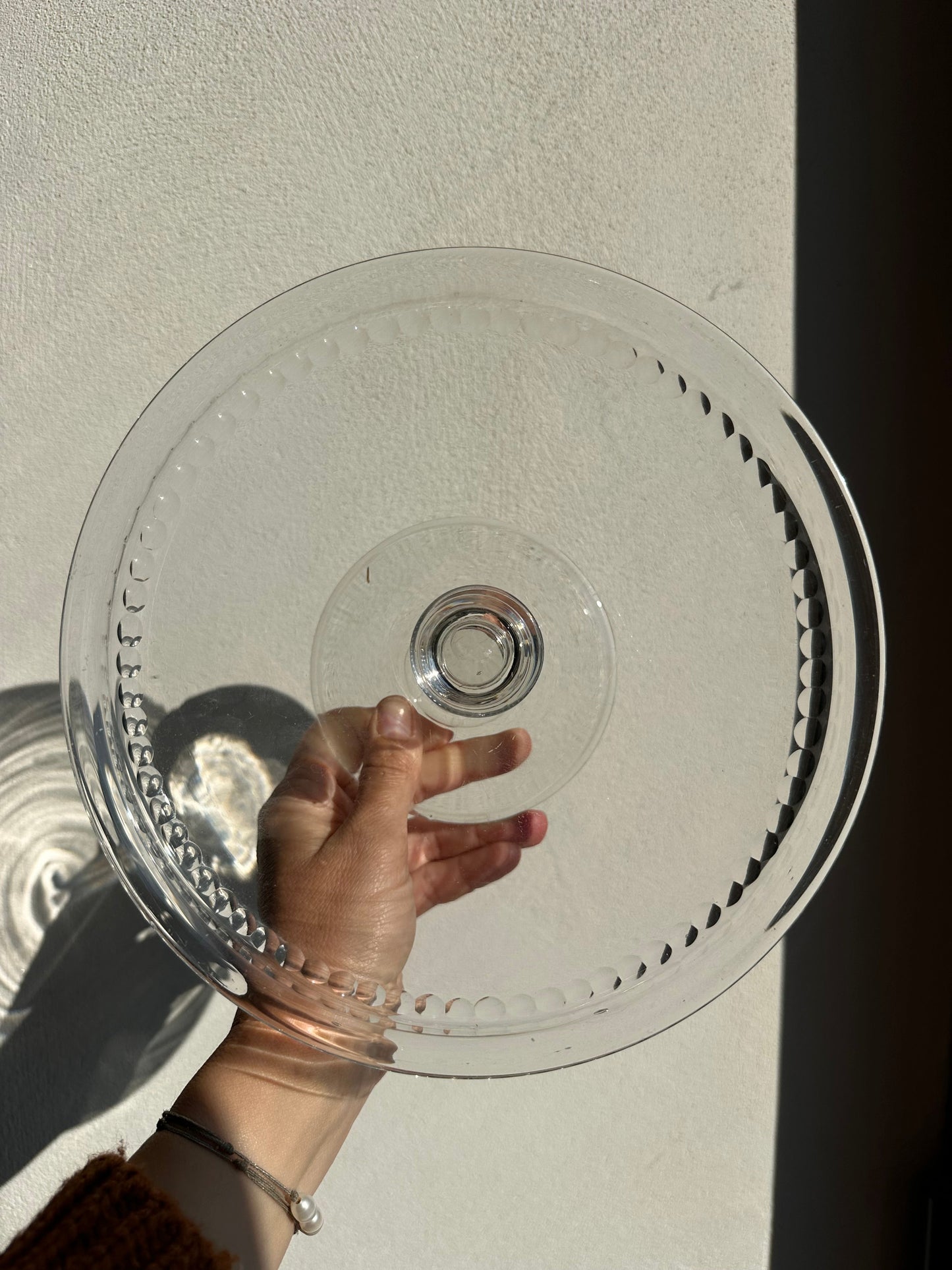 Plat sur pied en cristal De Raymonde à Zoé