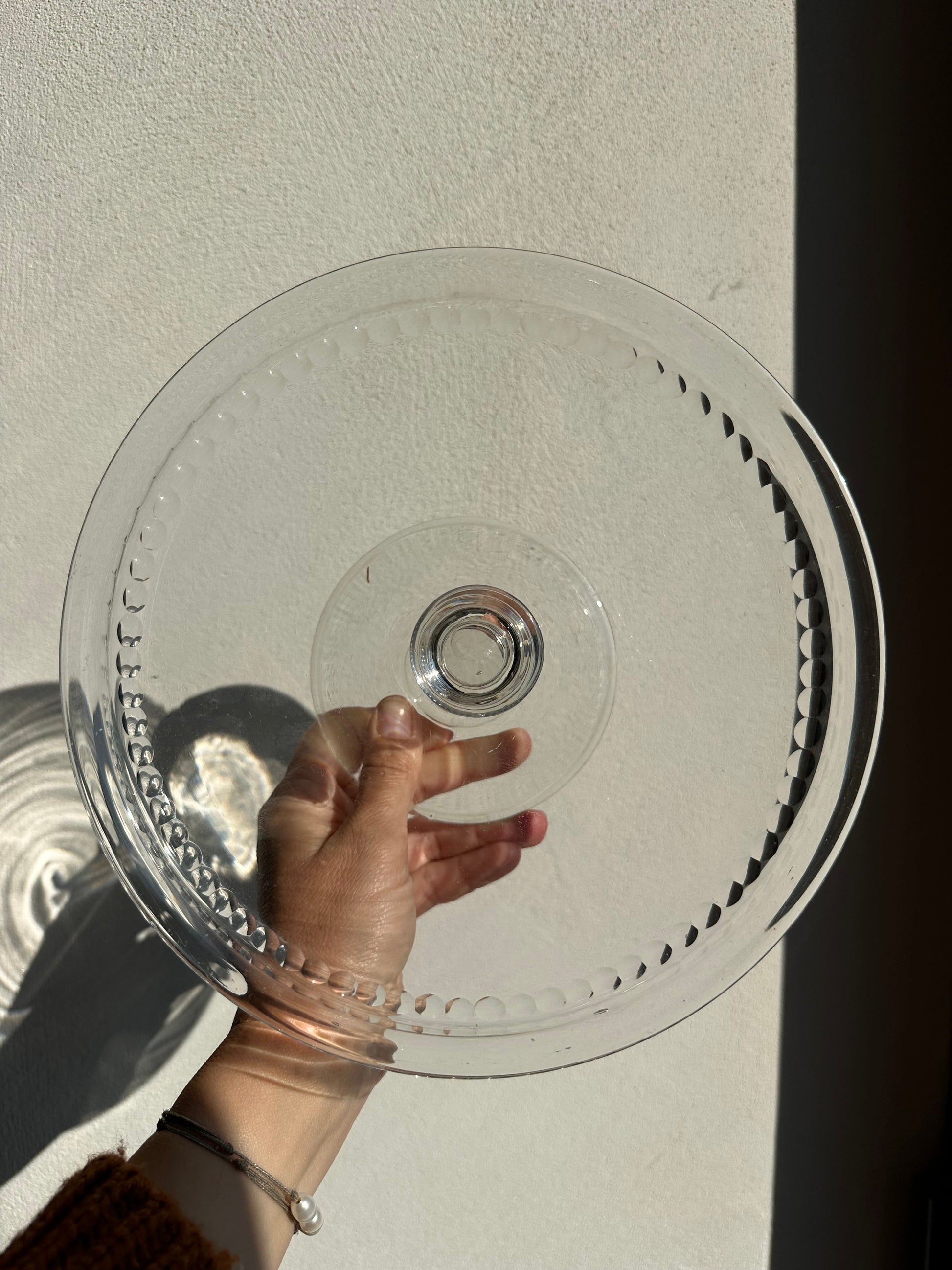 Plat sur pied en cristal De Raymonde à Zoé