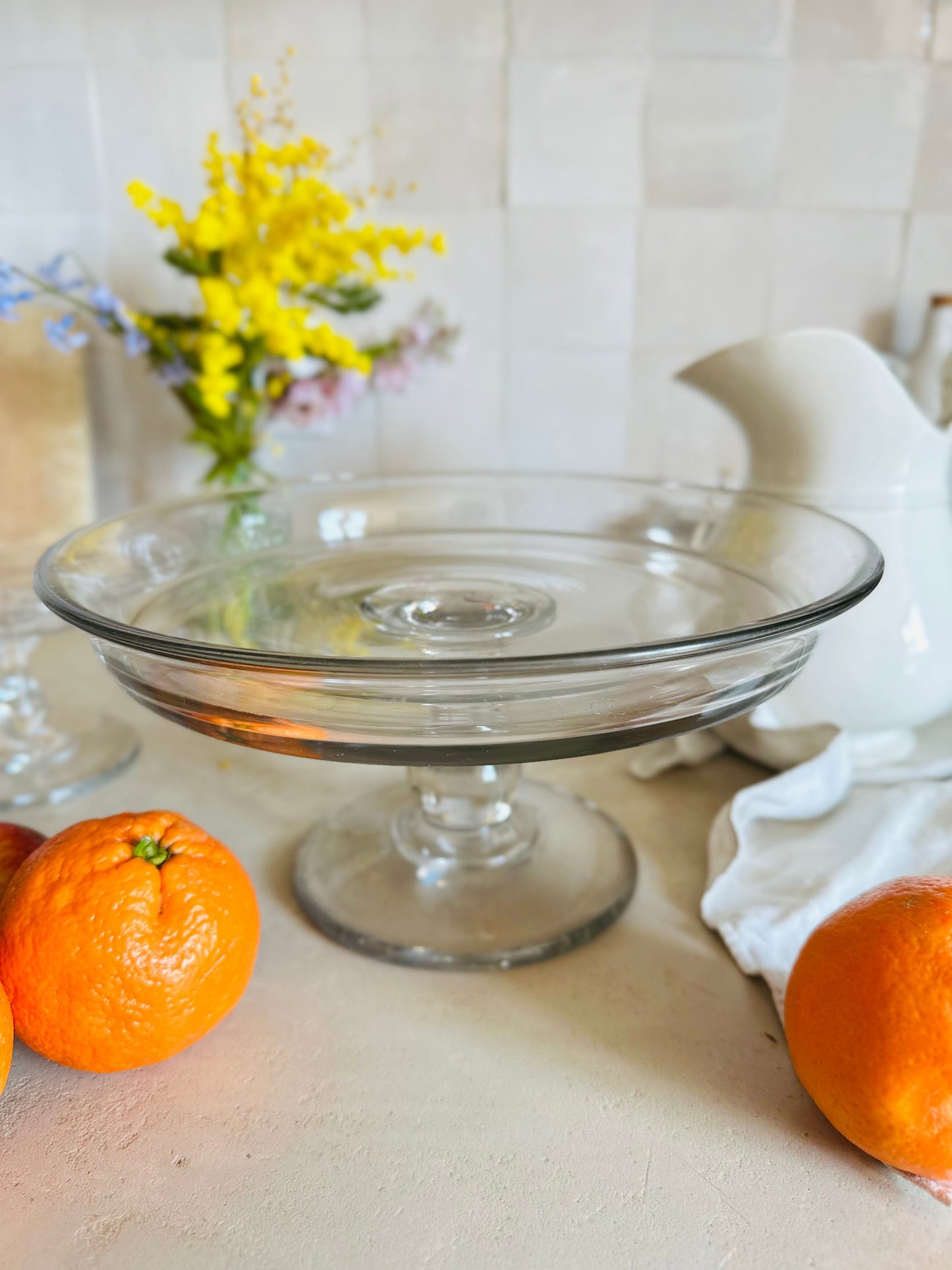 Plat/coupe sur pied en cristal De Raymonde à Zoé