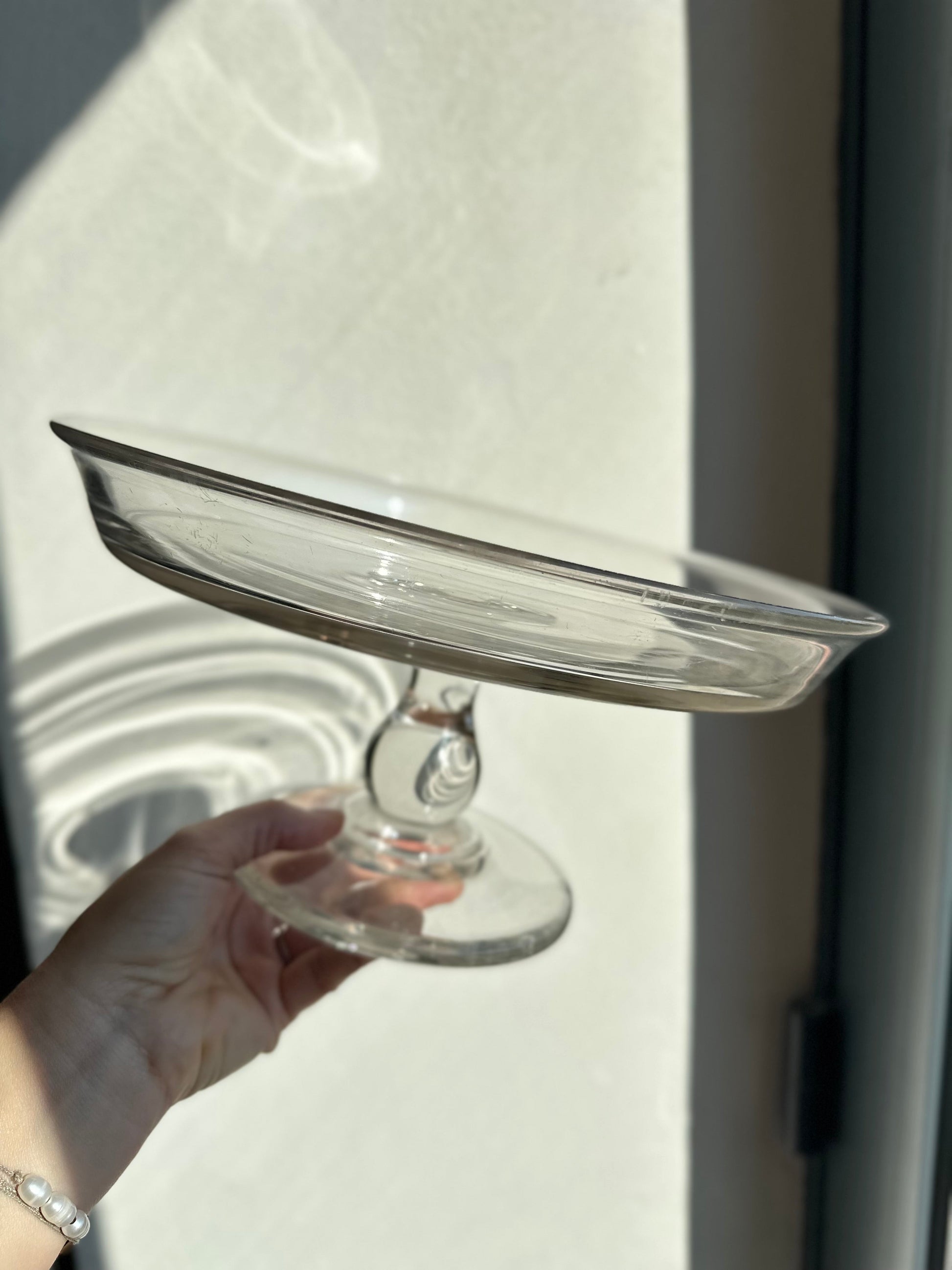 Plat/coupe sur pied en cristal De Raymonde à Zoé