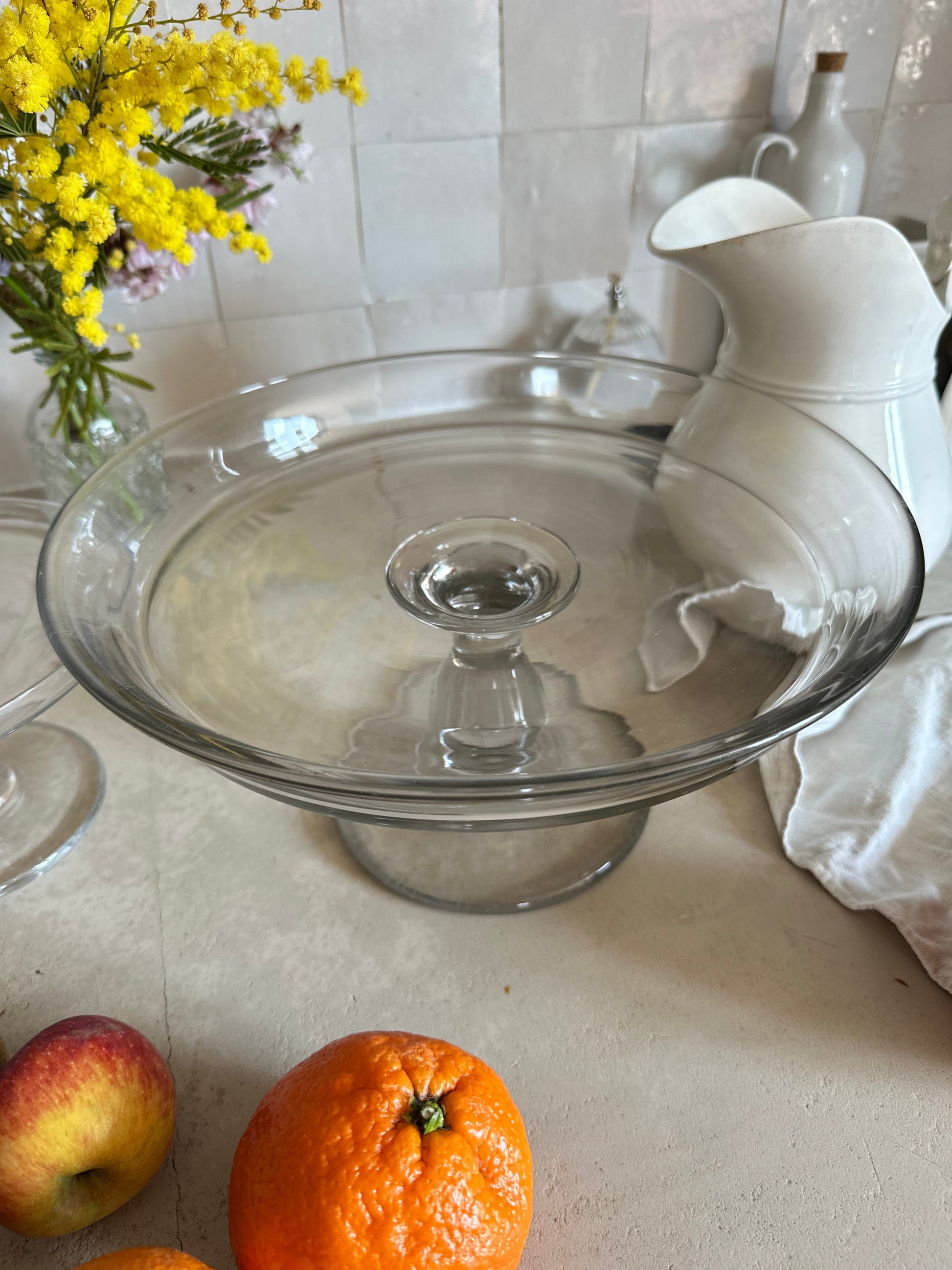 Plat/coupe sur pied en cristal De Raymonde à Zoé