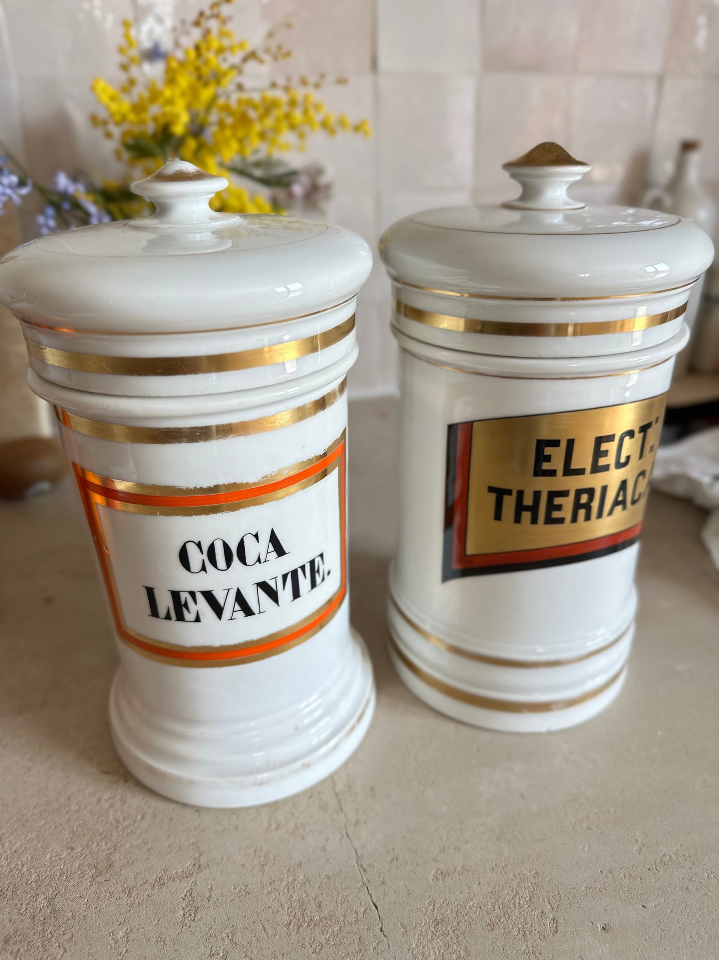 Pots à pharmacie en porcelaine De Raymonde à Zoé