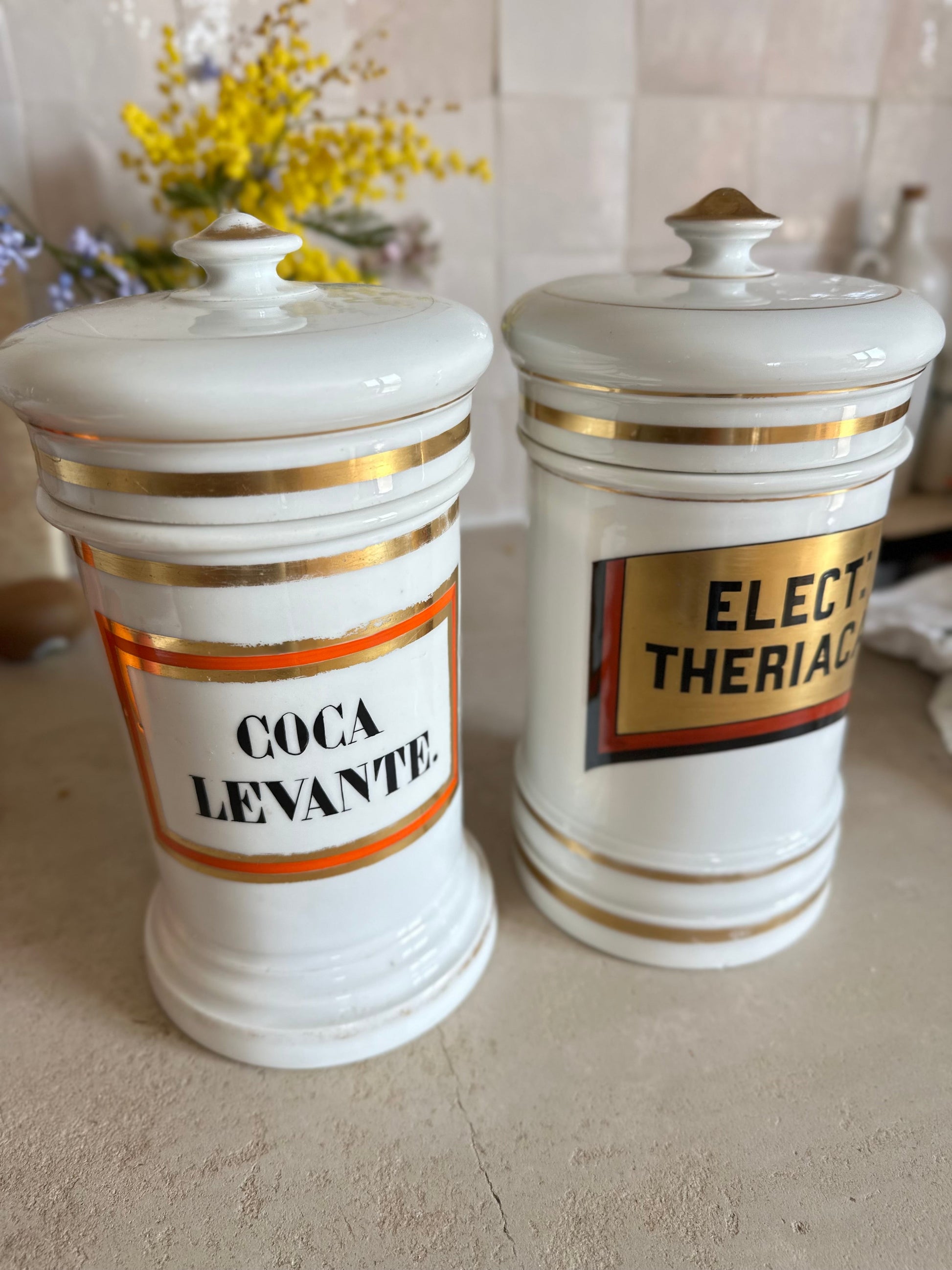 Pots à pharmacie en porcelaine De Raymonde à Zoé