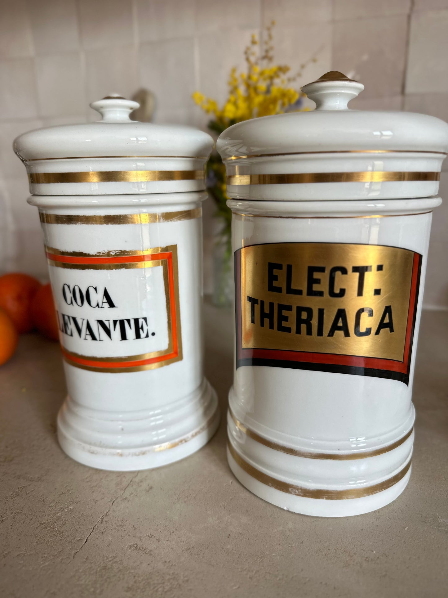 Pots à pharmacie en porcelaine De Raymonde à Zoé