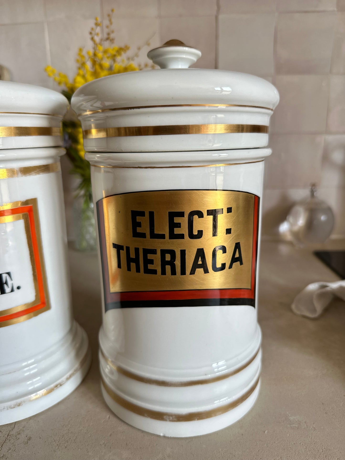 Pots à pharmacie en porcelaine De Raymonde à Zoé