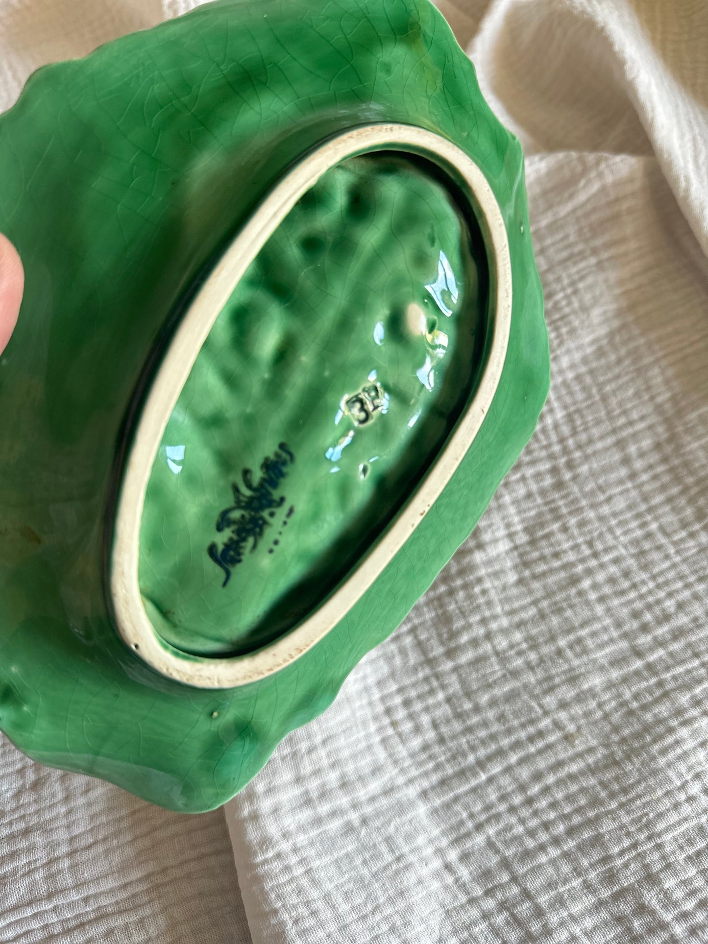 1 ravier en barbotine Sarreguemines De Raymonde à Zoé