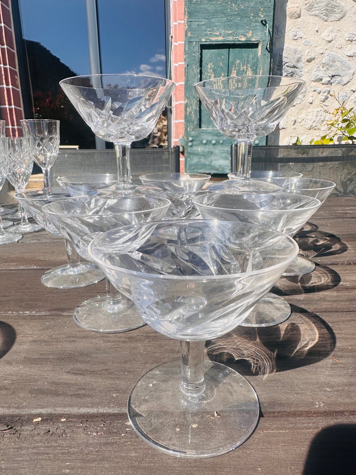 11 coupes à champagne en cristal St Louis De Raymonde à Zoé