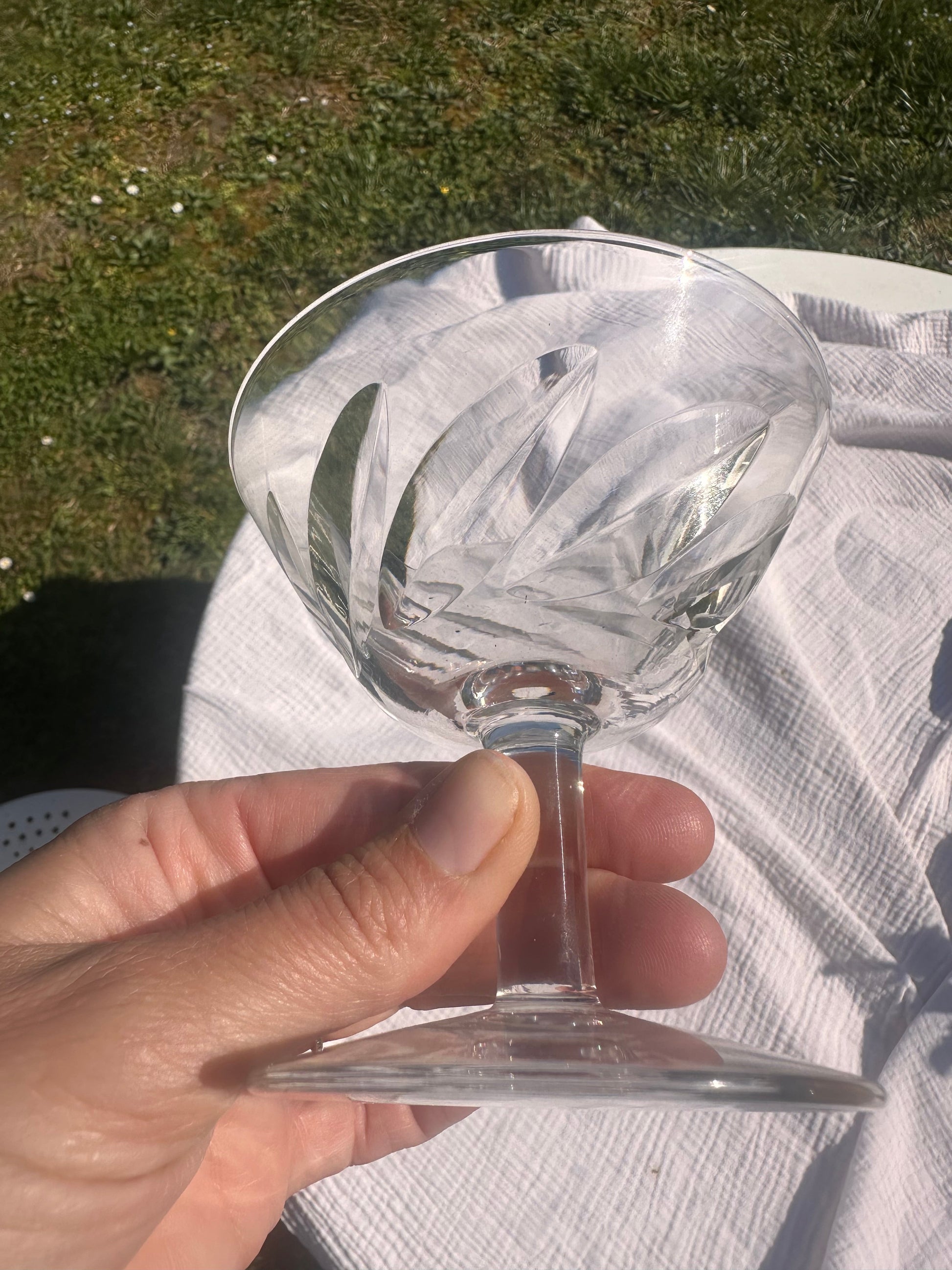 11 coupes à champagne en cristal St Louis De Raymonde à Zoé